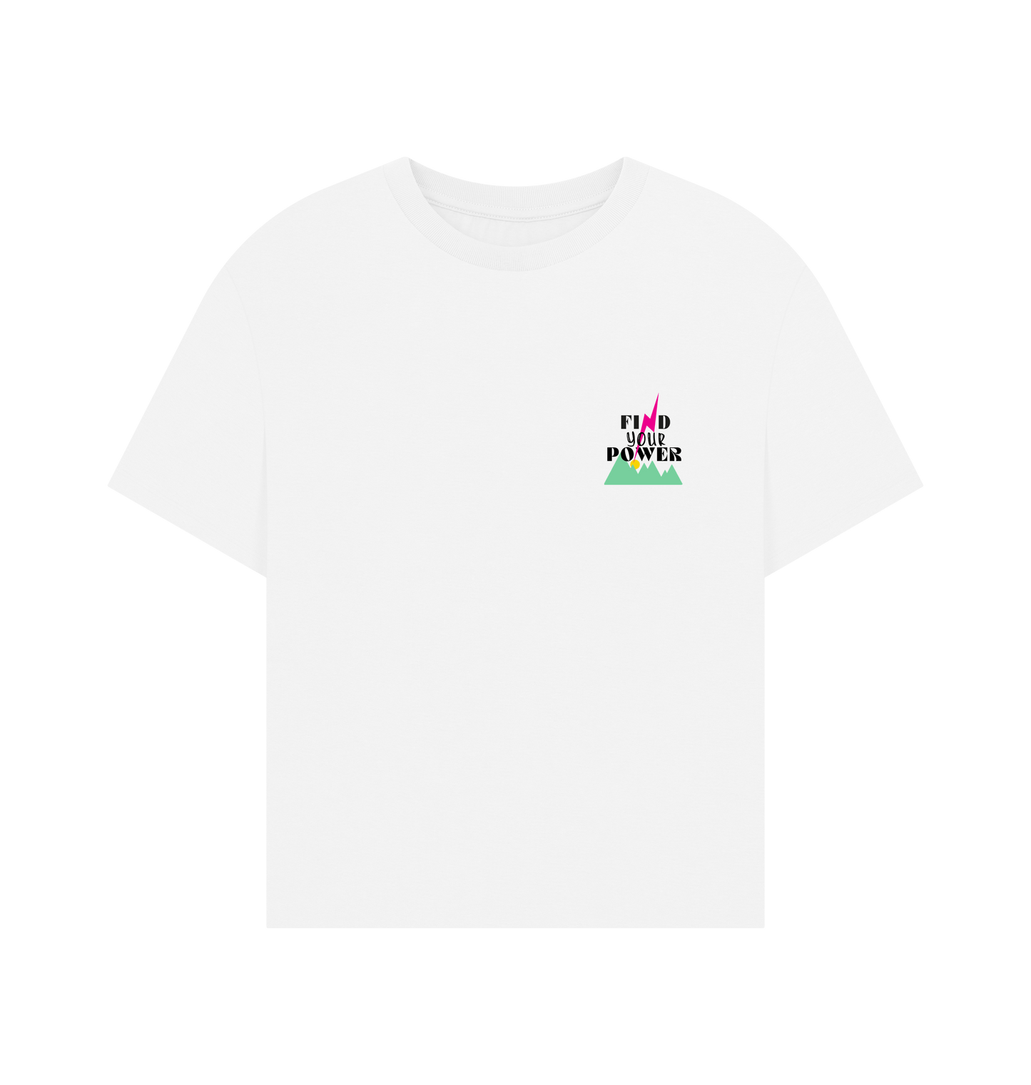 White Printed T-shirt Front