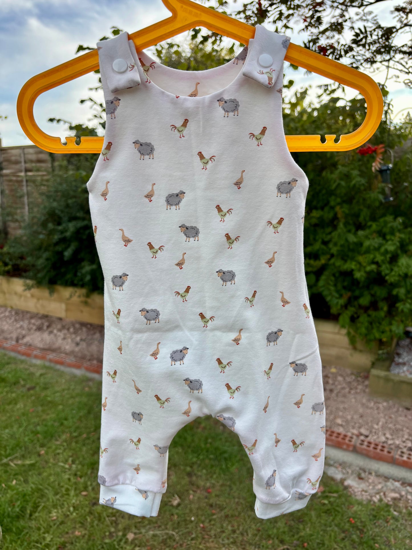 Farm animal dungarees: 0-3 month