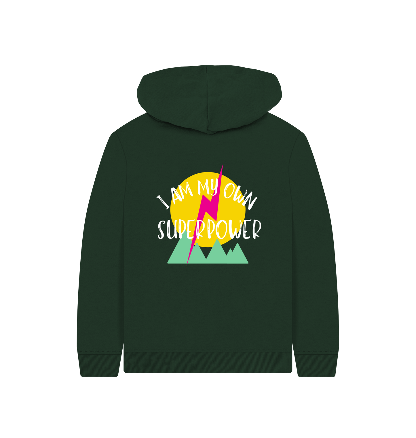 Evergreen Printed Kids Hoodie Back
