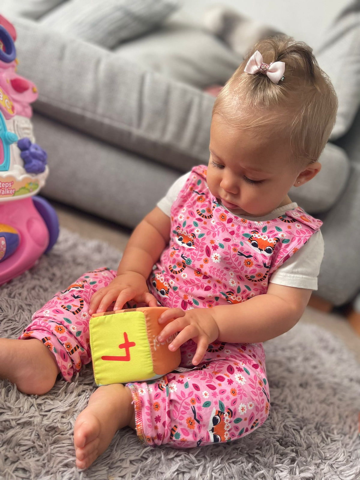 Dungarees: 6-12 months: Winter Woodland