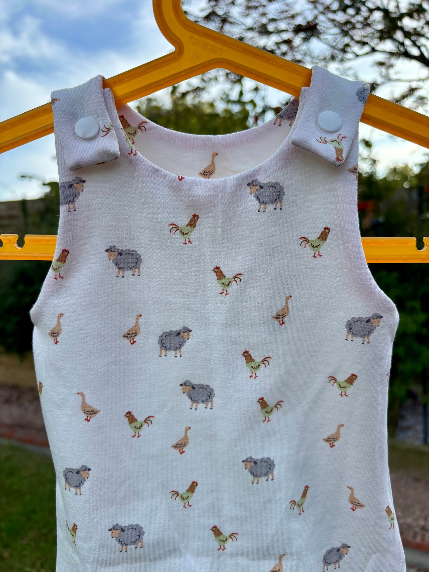 Farm animal dungarees: 0-3 month