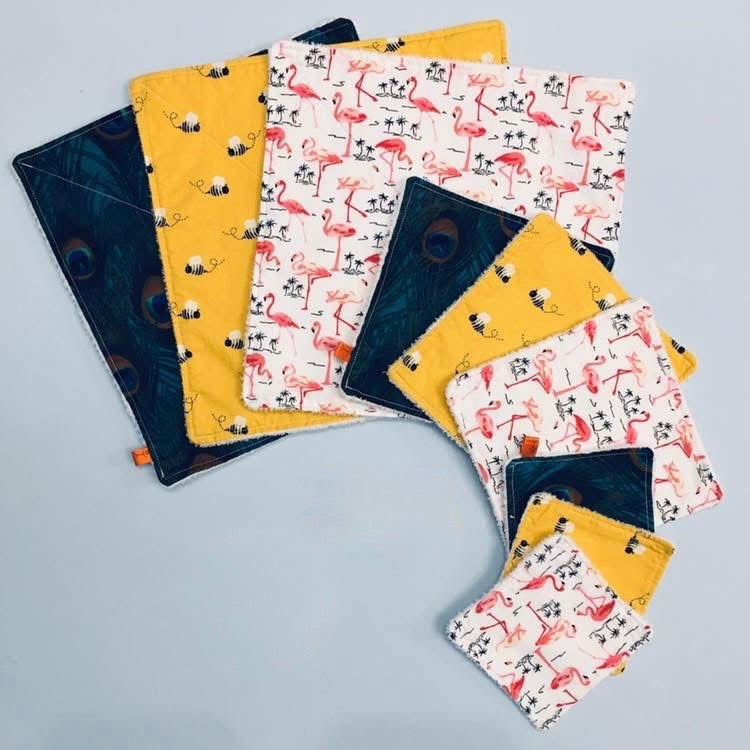 Washable wipes: 4.5” - 6” - 10”