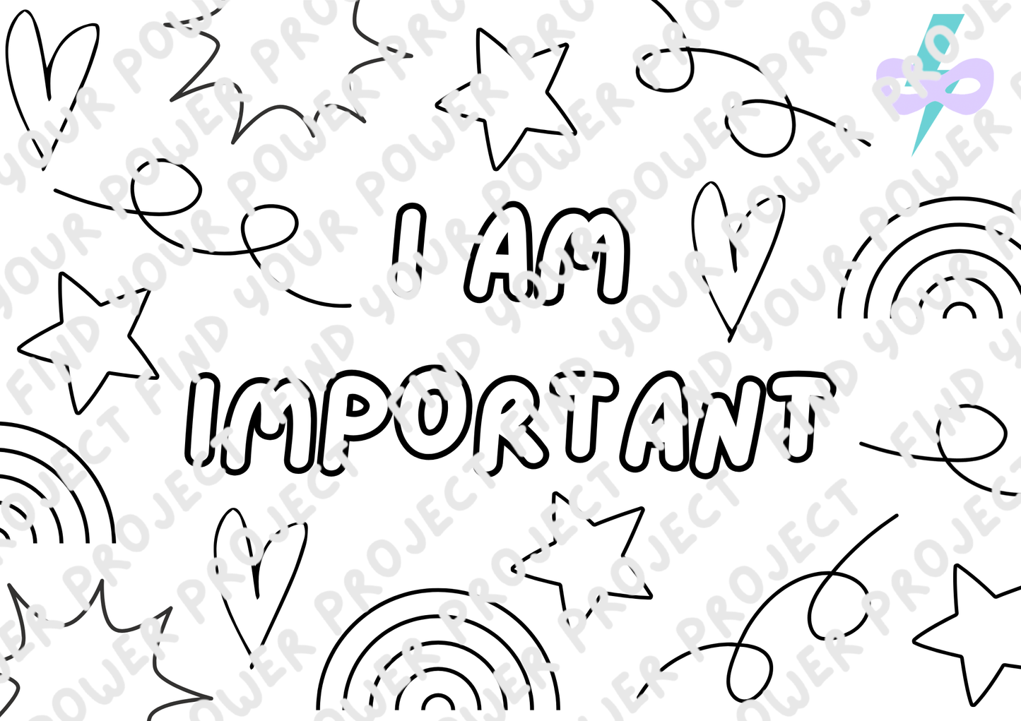 Affirmation colouring sheets