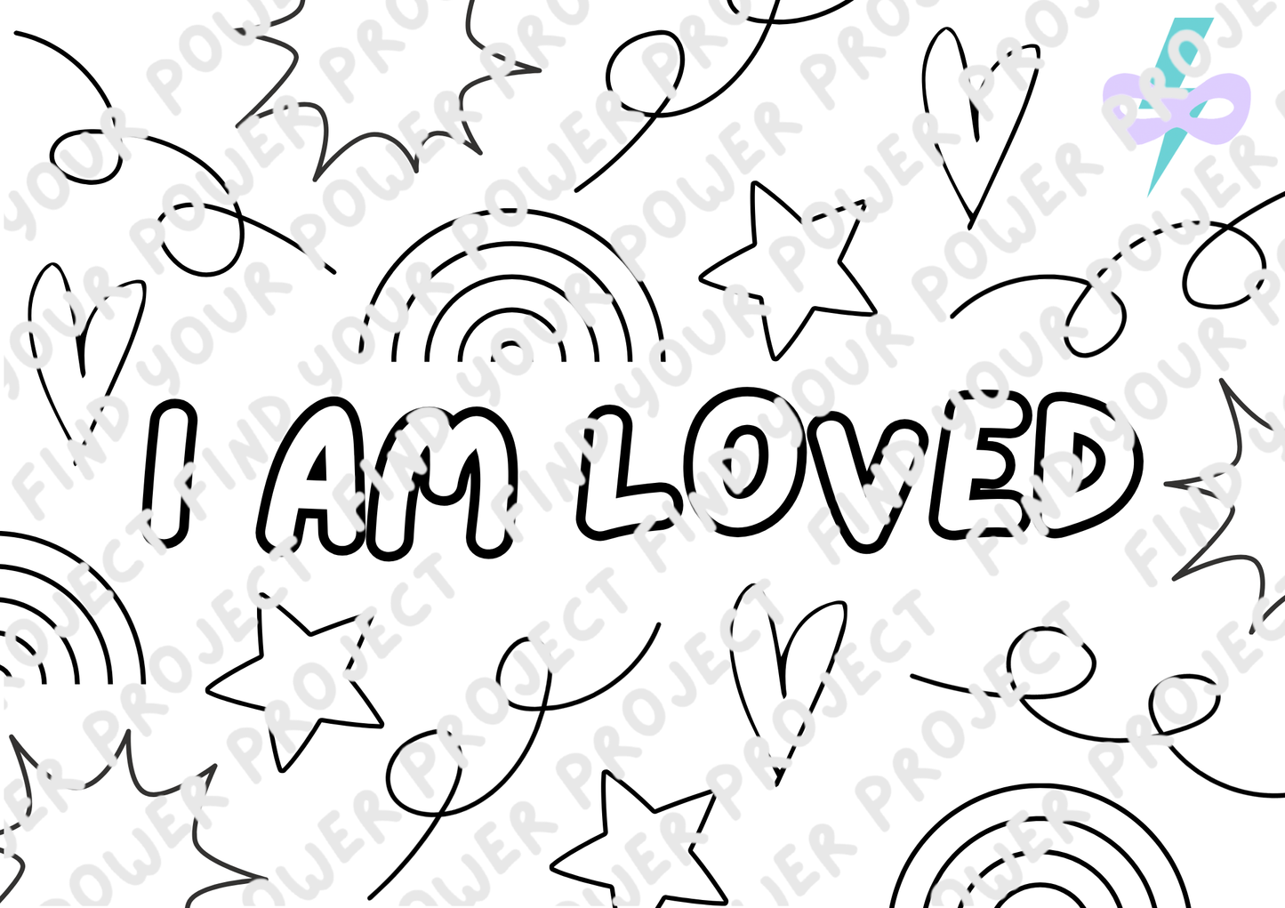 Affirmation colouring sheets