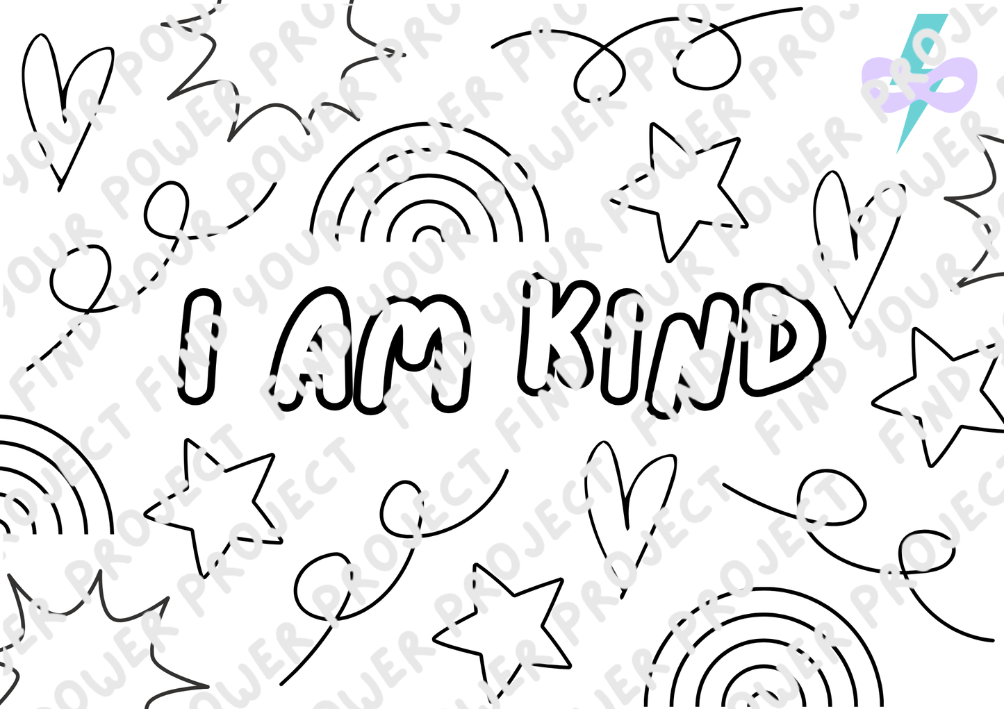 Affirmation colouring sheets