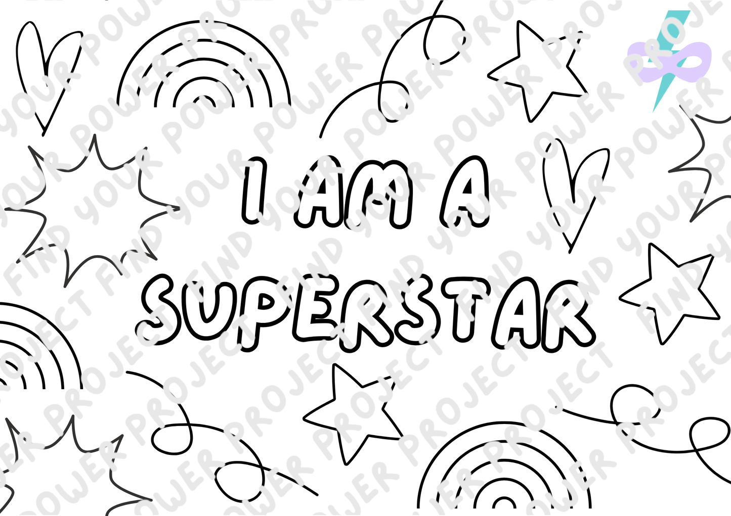 Affirmation colouring sheets
