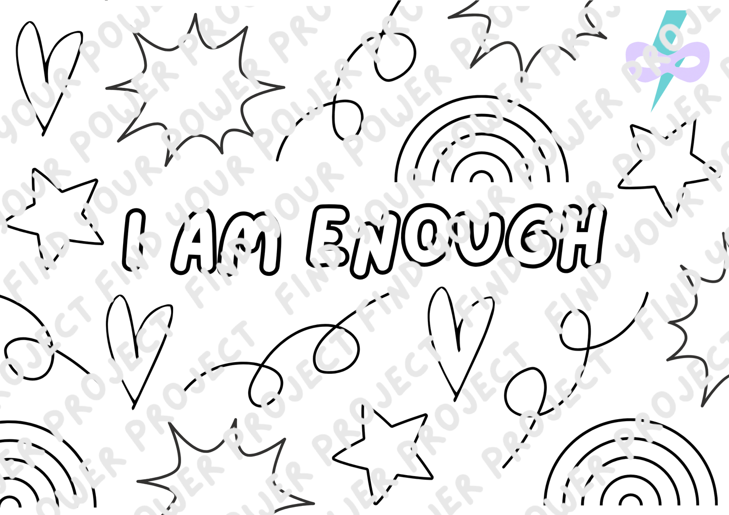 Affirmation colouring sheets