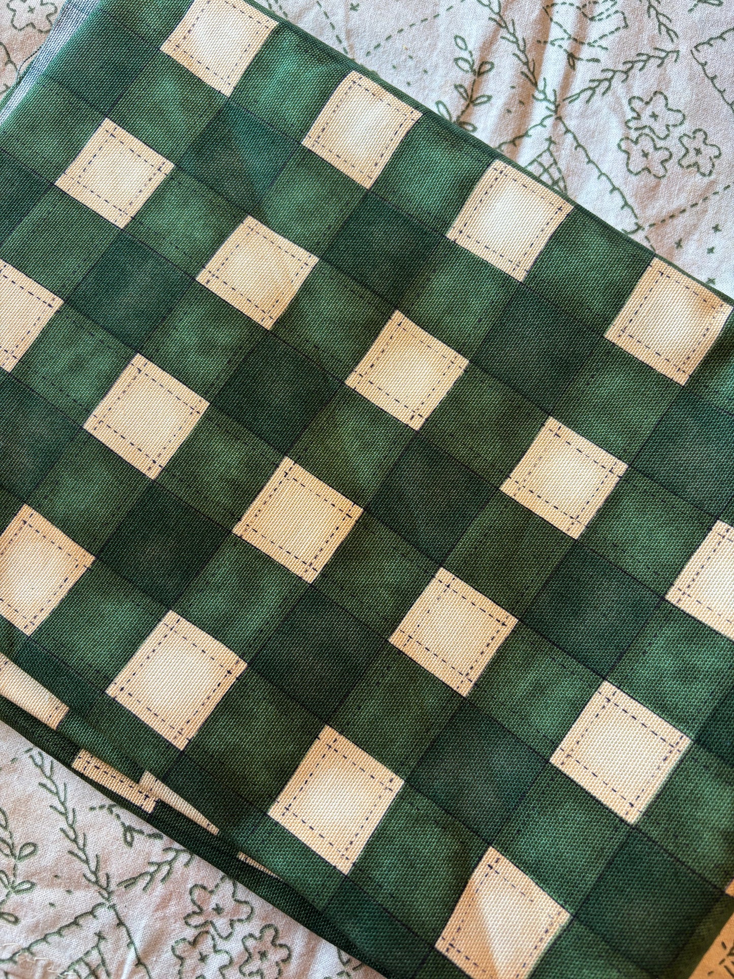 Fabric: Green check cotton: 1m