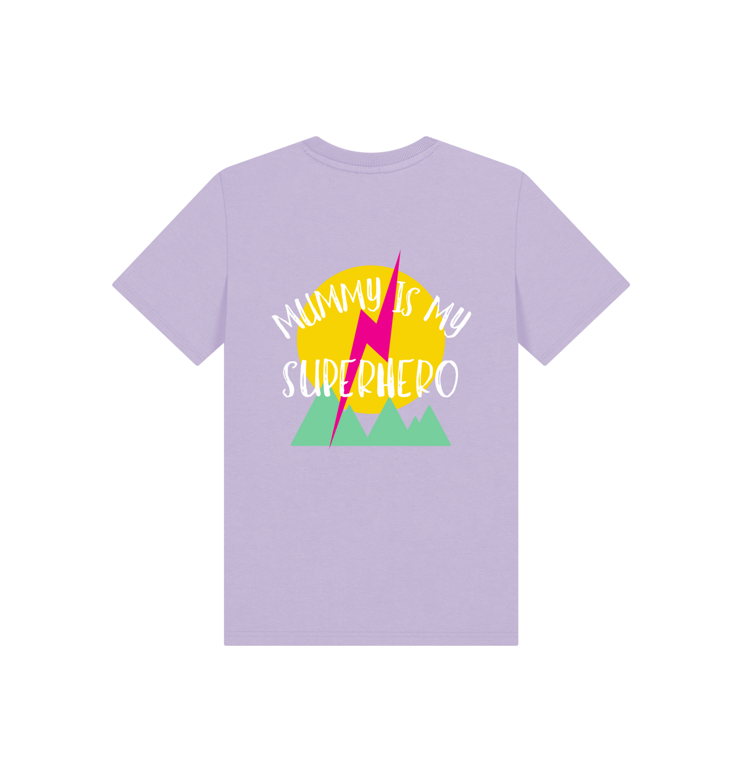 Soft Lilac Printed Kids T-Shirt Back