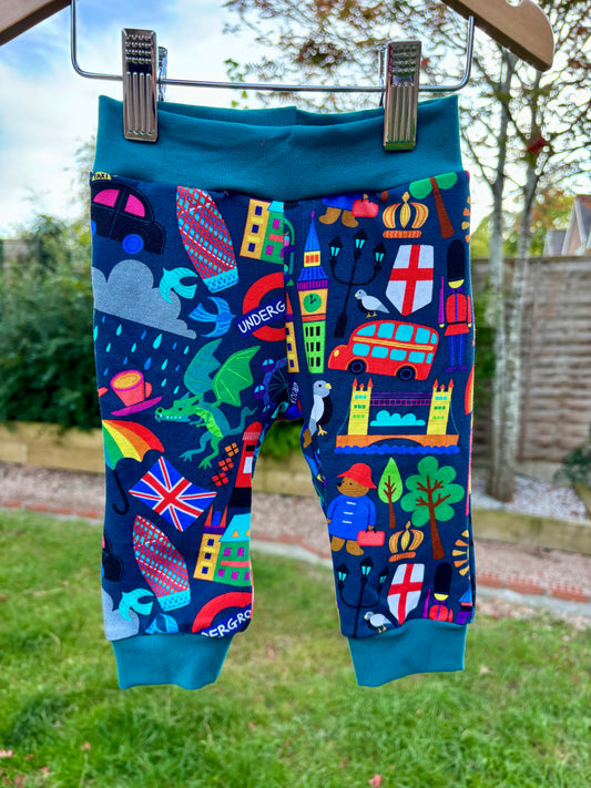 ‘London’ fabric leggings: 0-3 months