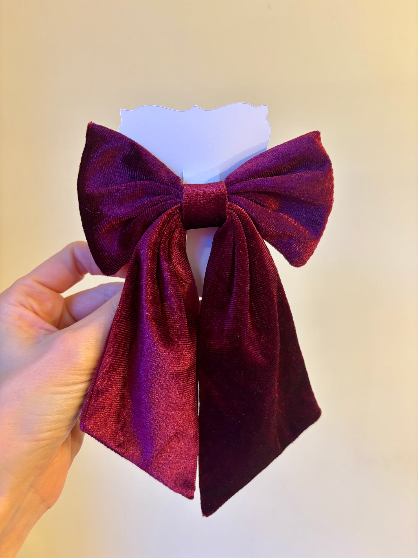 8” velvet hair bow