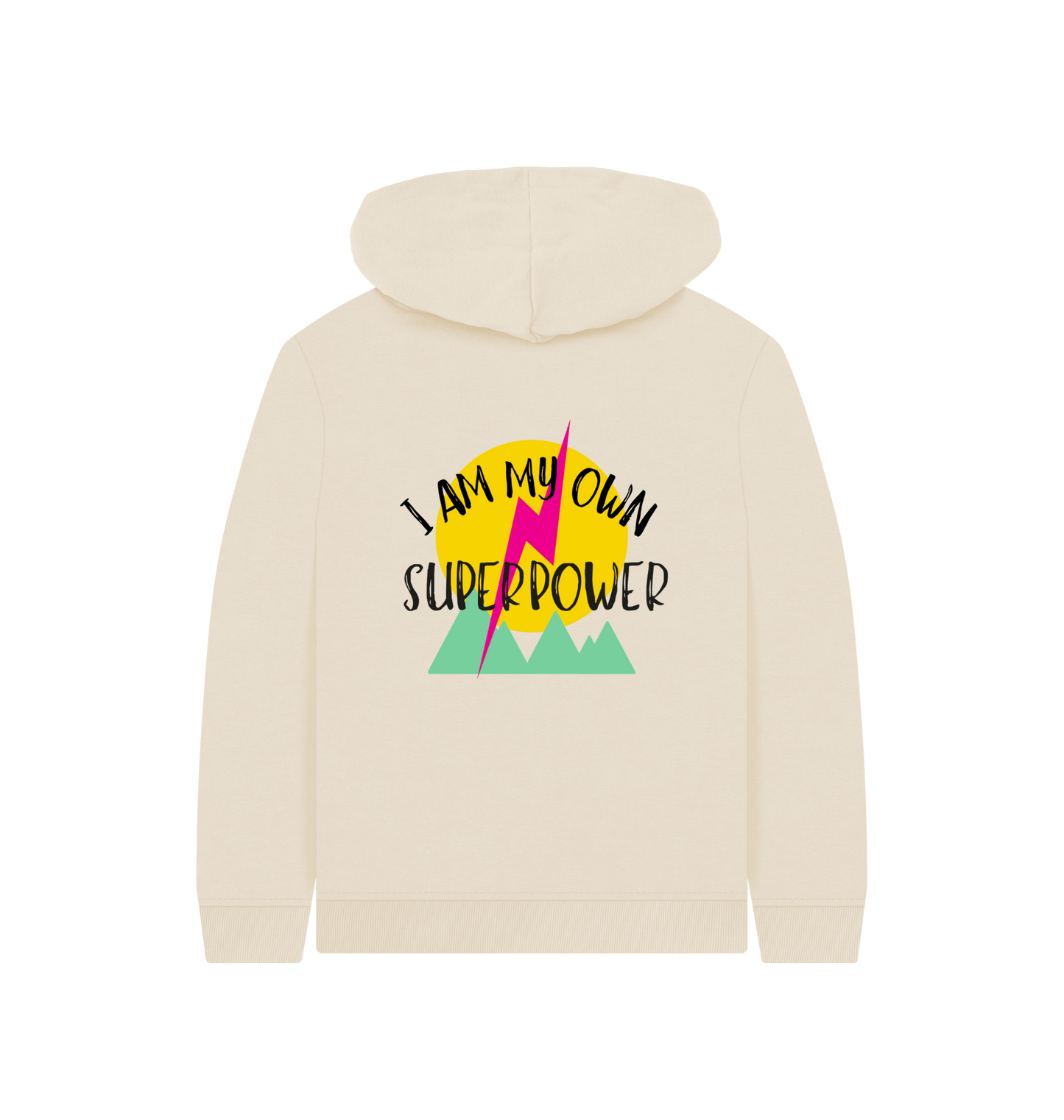 Oat Printed Kids Hoodie Back
