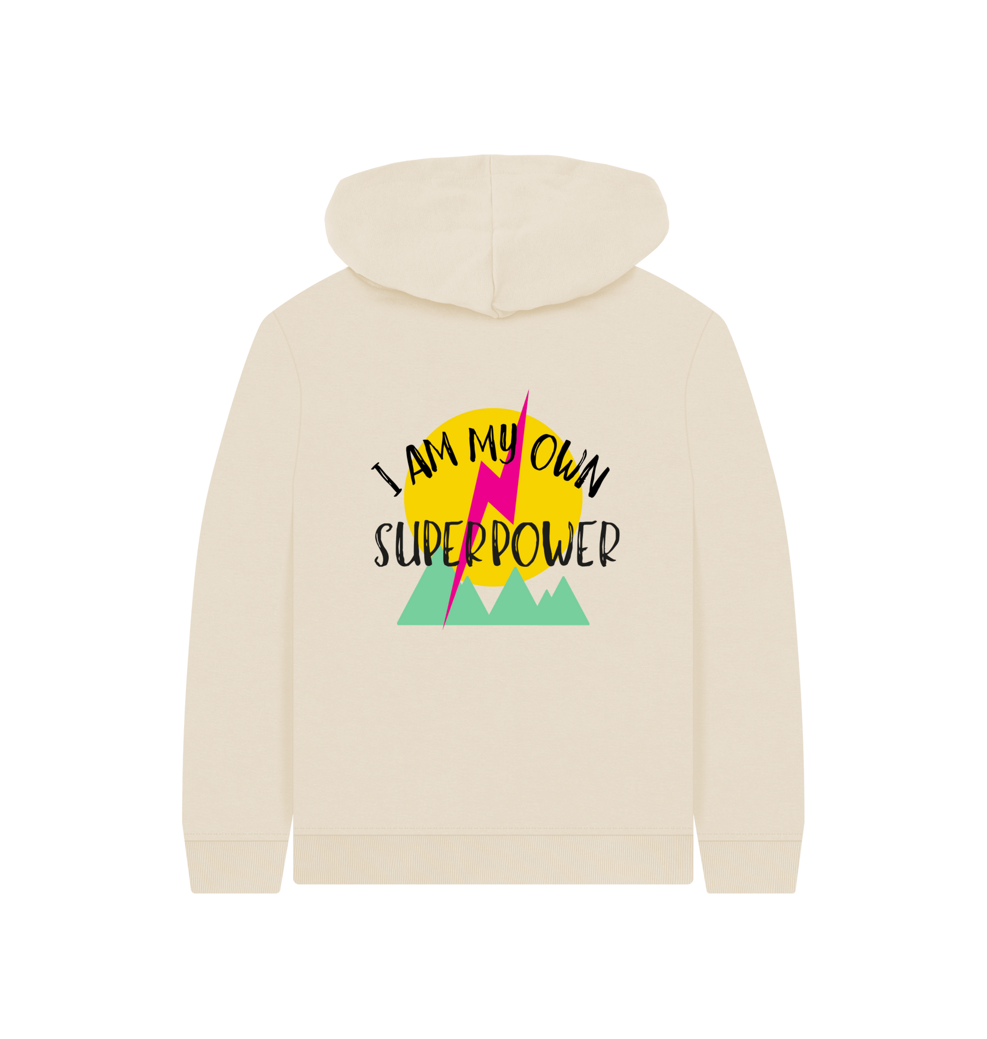 Oat Printed Kids Hoodie Back