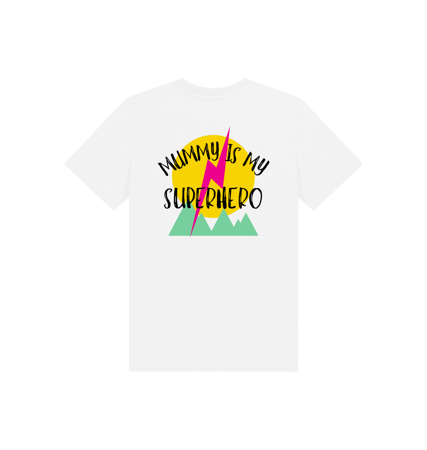 White Printed Kids T-Shirt Back