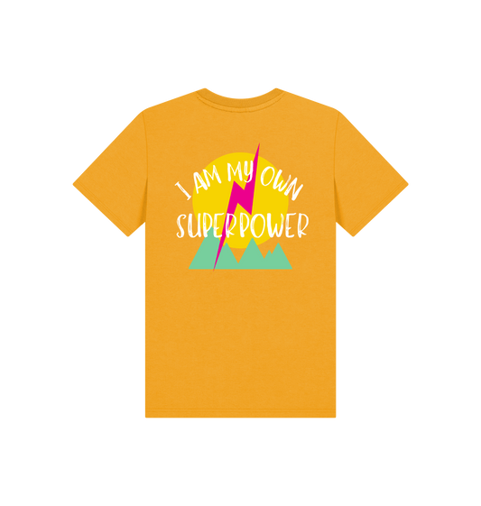 Mustard Printed Kids T-Shirt Back