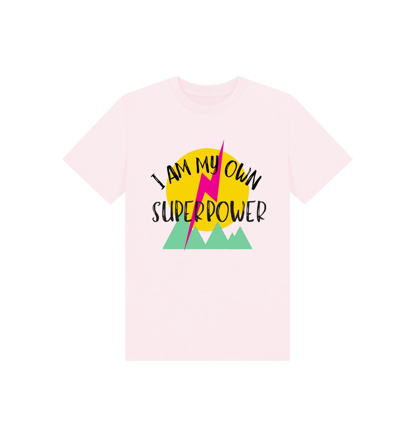 Pink Printed Kids T-Shirt Front