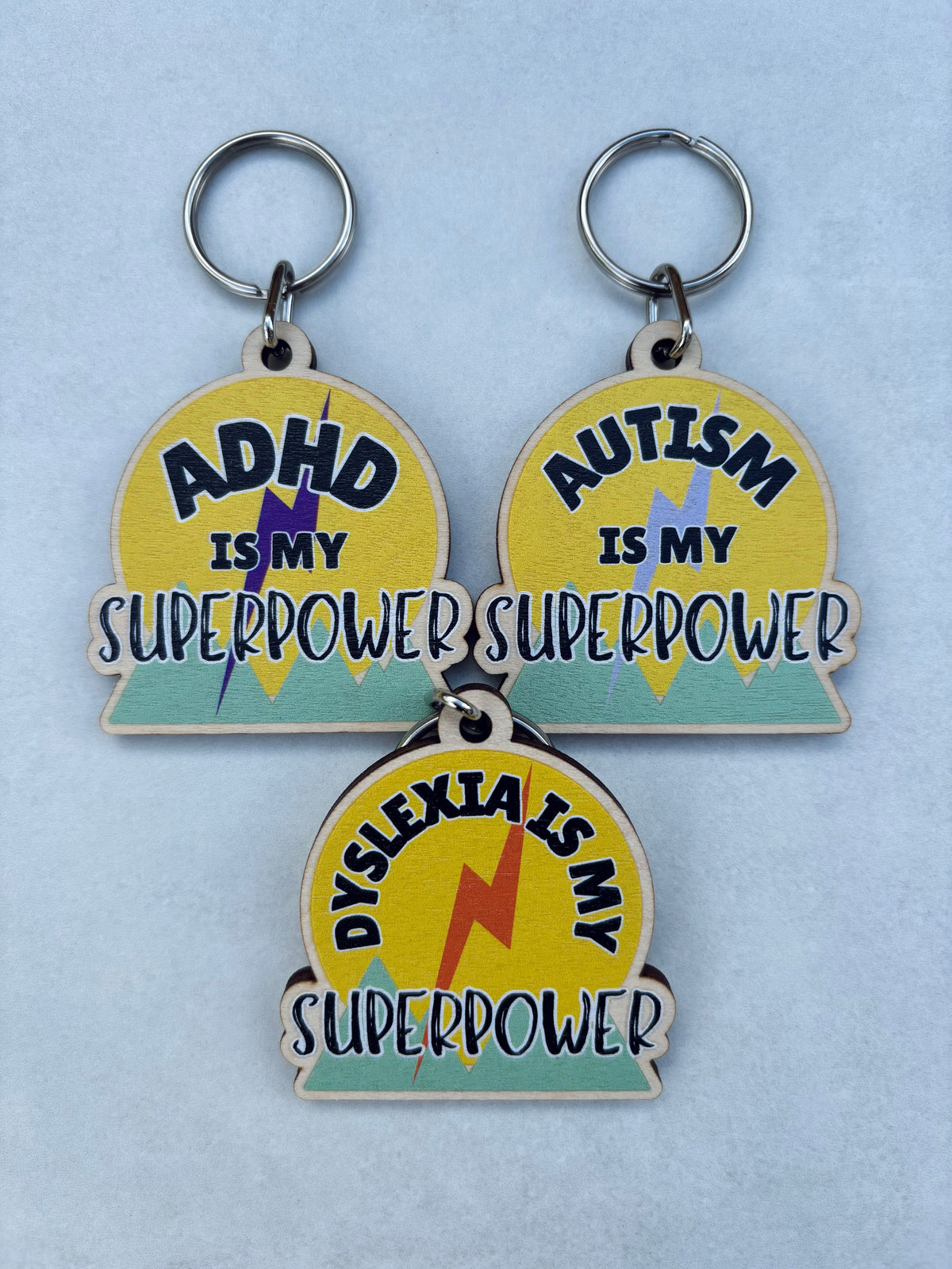 Affirmation keyring: ADHD is my Superpower