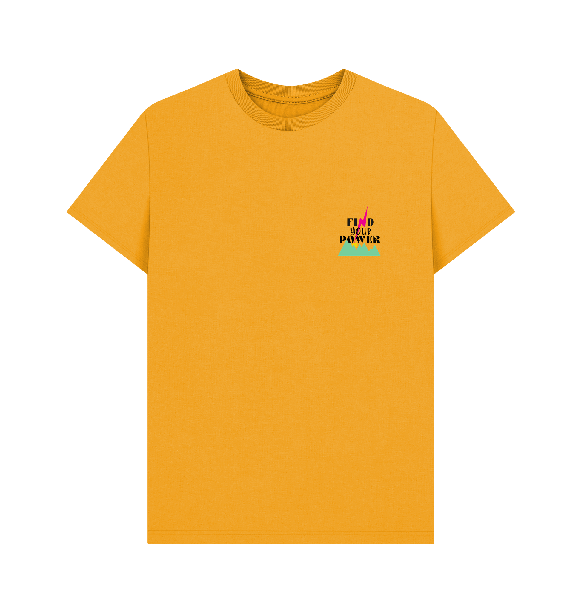 Mustard Printed T-shirt Front