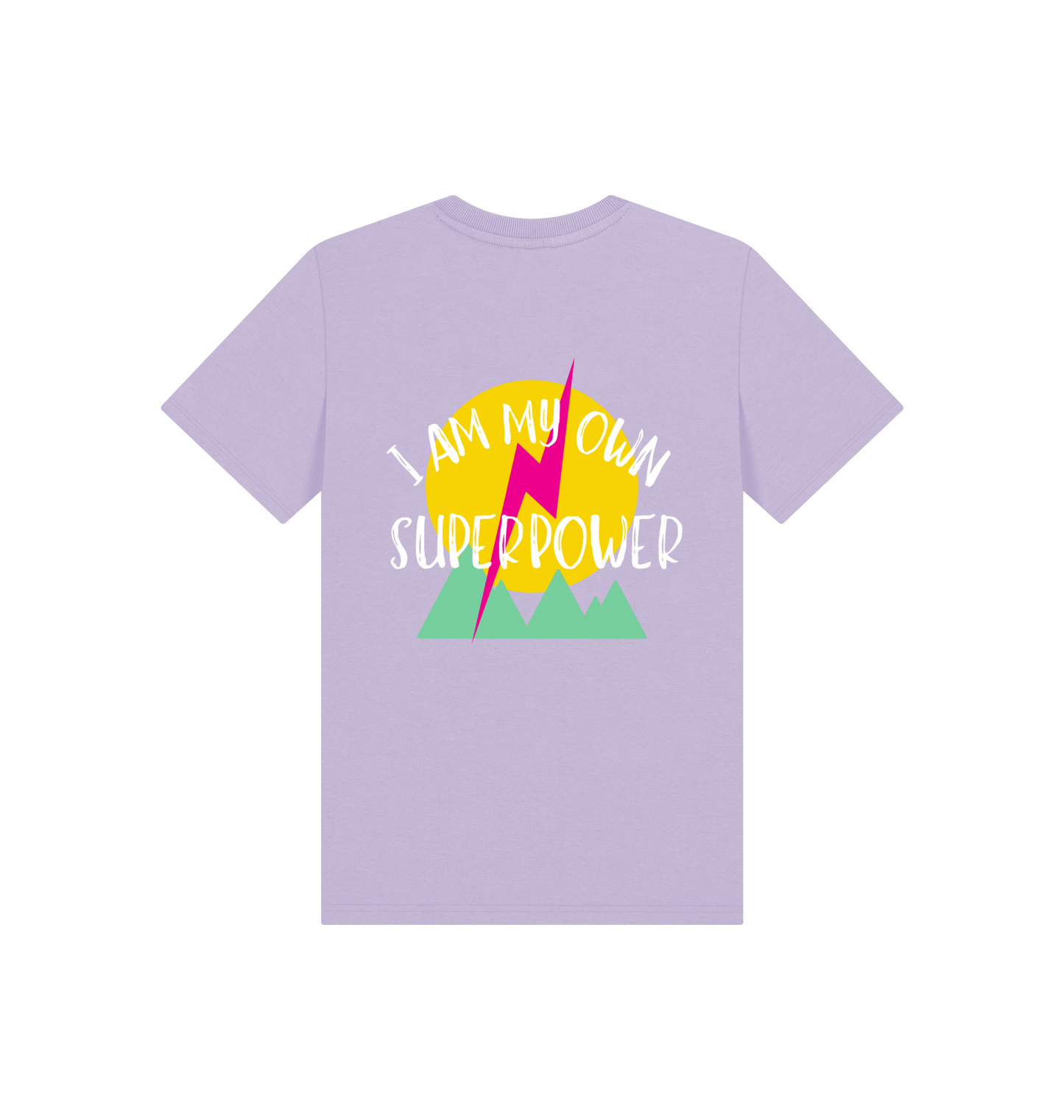 Soft Lilac Printed Kids T-Shirt Back