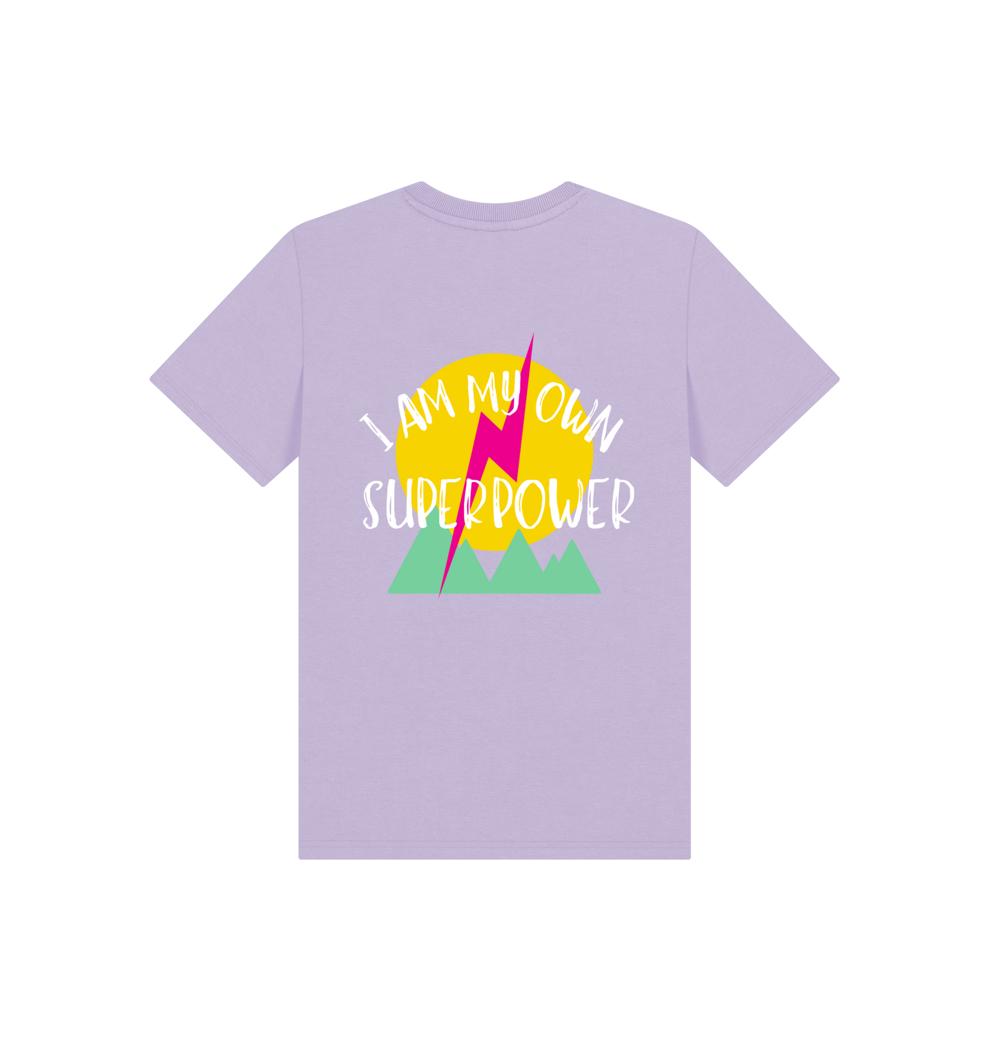 Soft Lilac Printed Kids T-Shirt Back