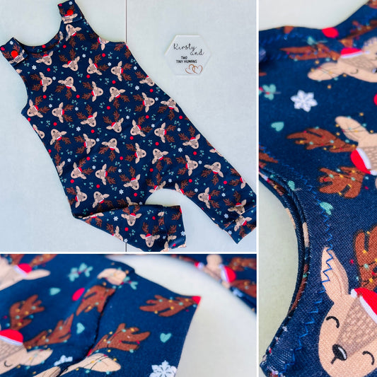 Reindeer dungarees 3-6 months