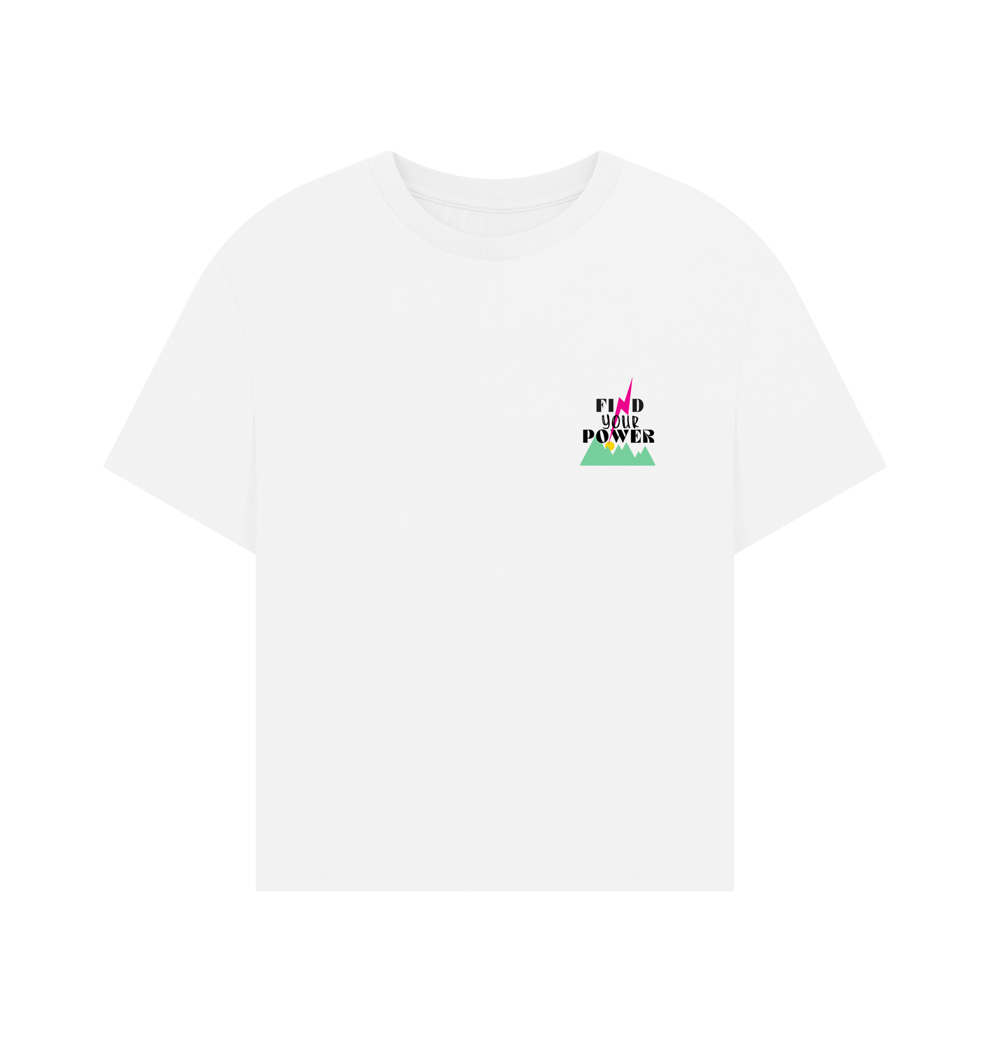 White Printed T-shirt Front