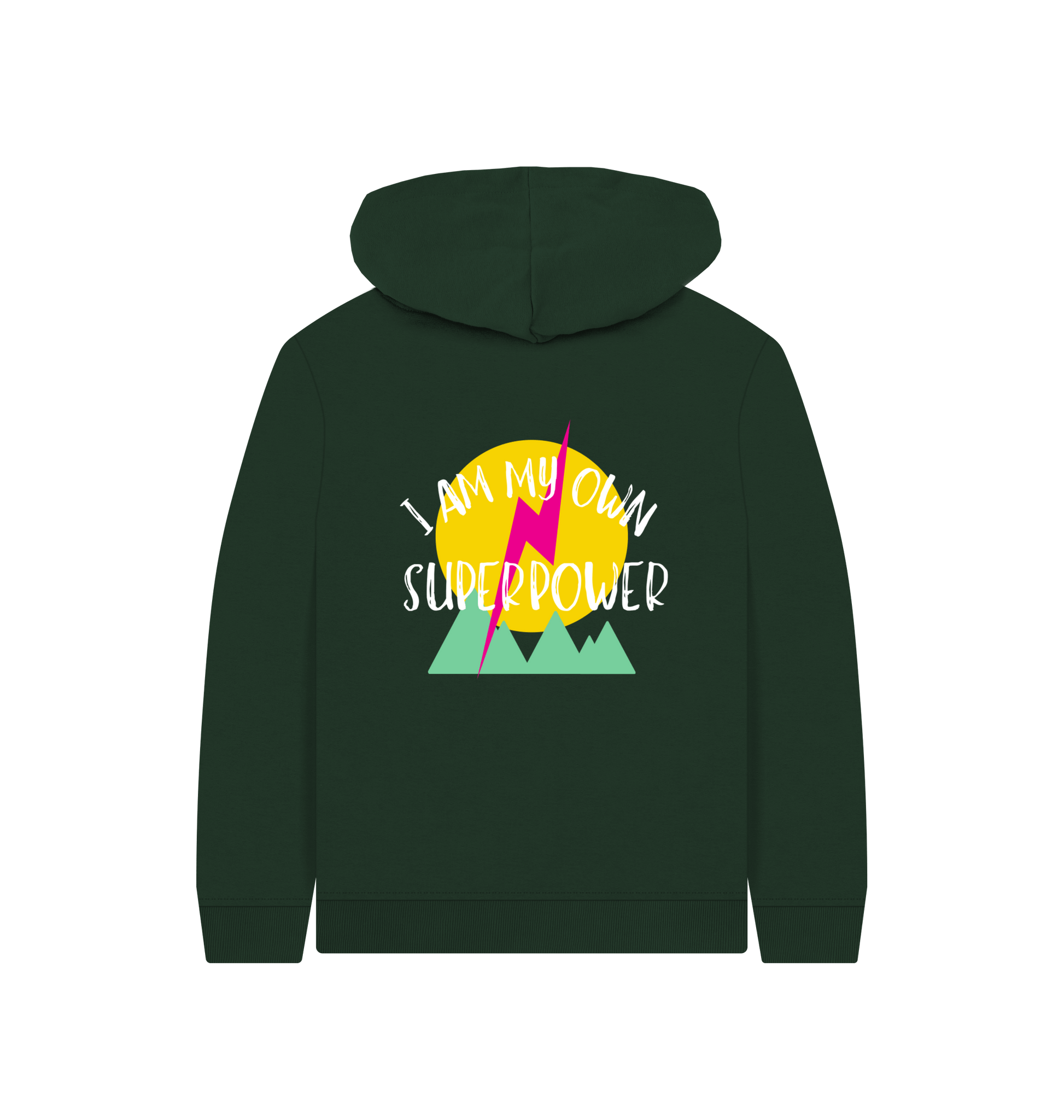 Evergreen Printed Kids Hoodie Back