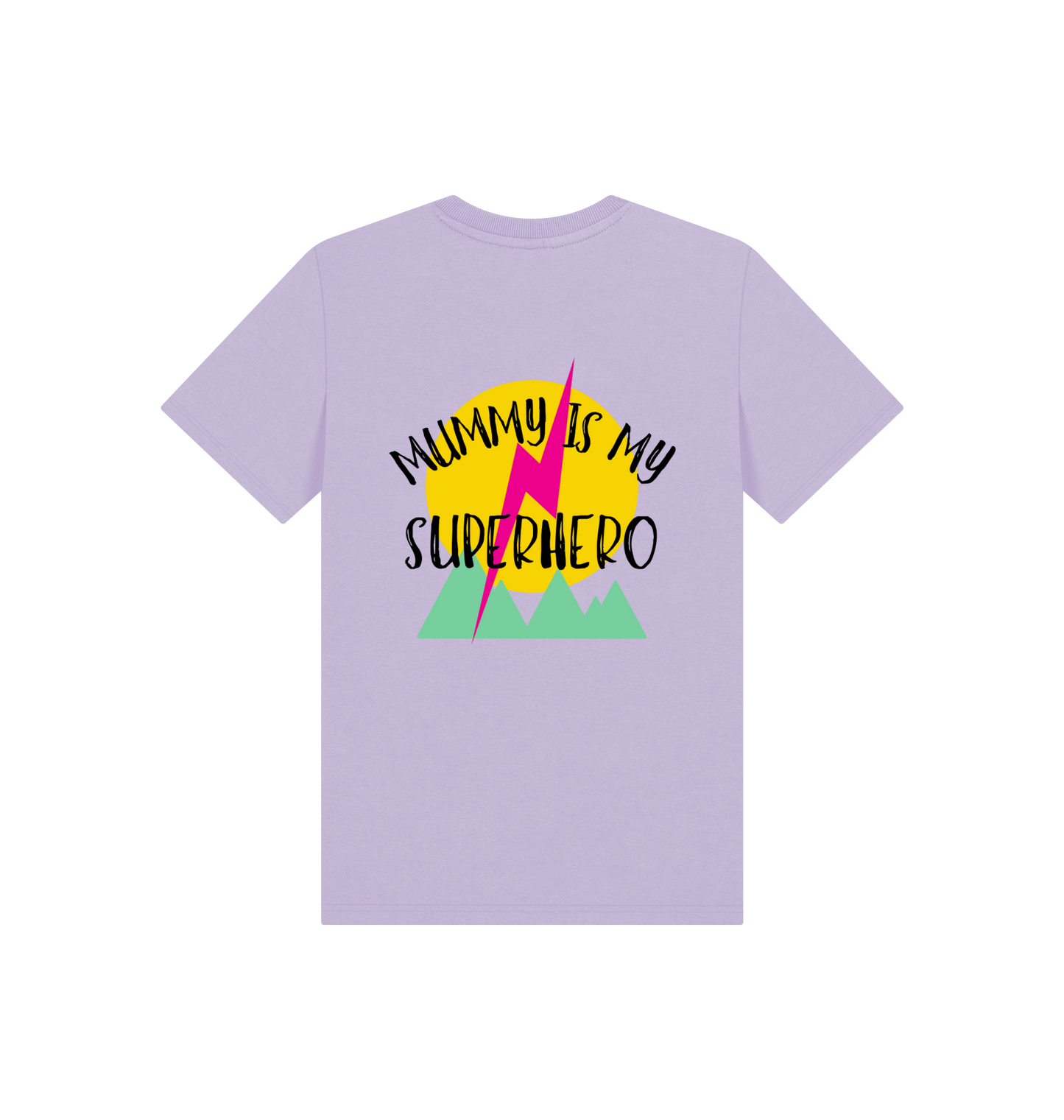 Soft Lilac Printed Kids T-Shirt Back