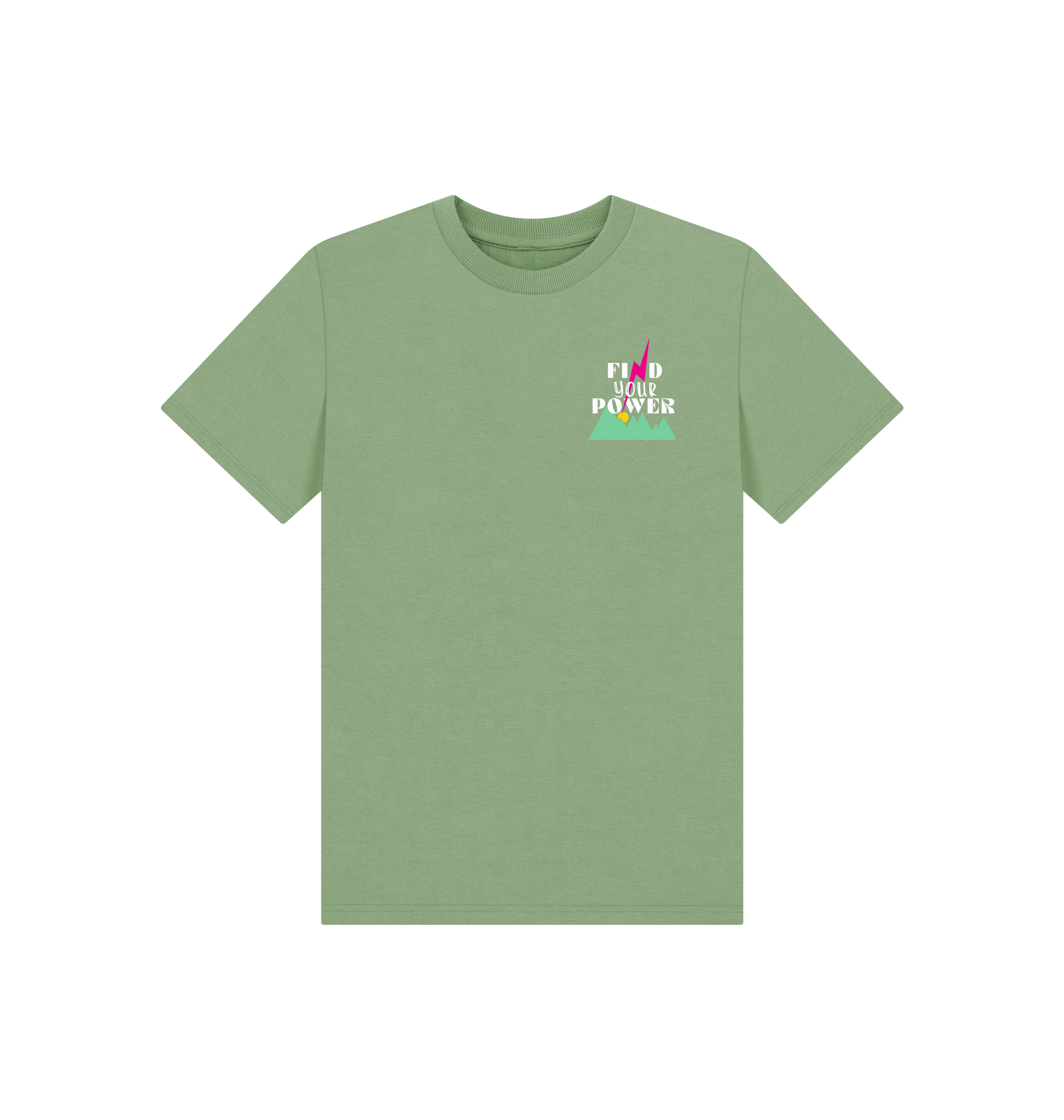 Sage Printed Kids T-Shirt Front