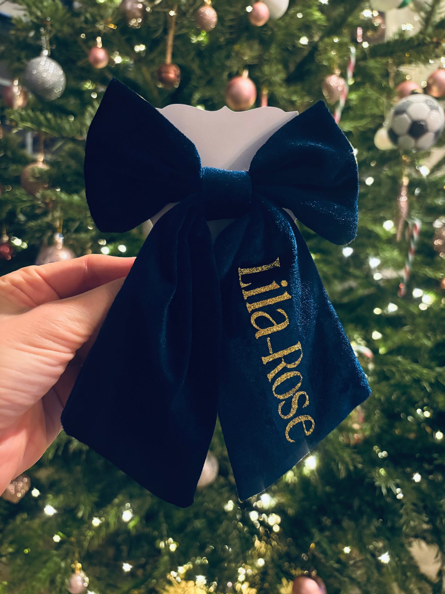 8” velvet hair bow