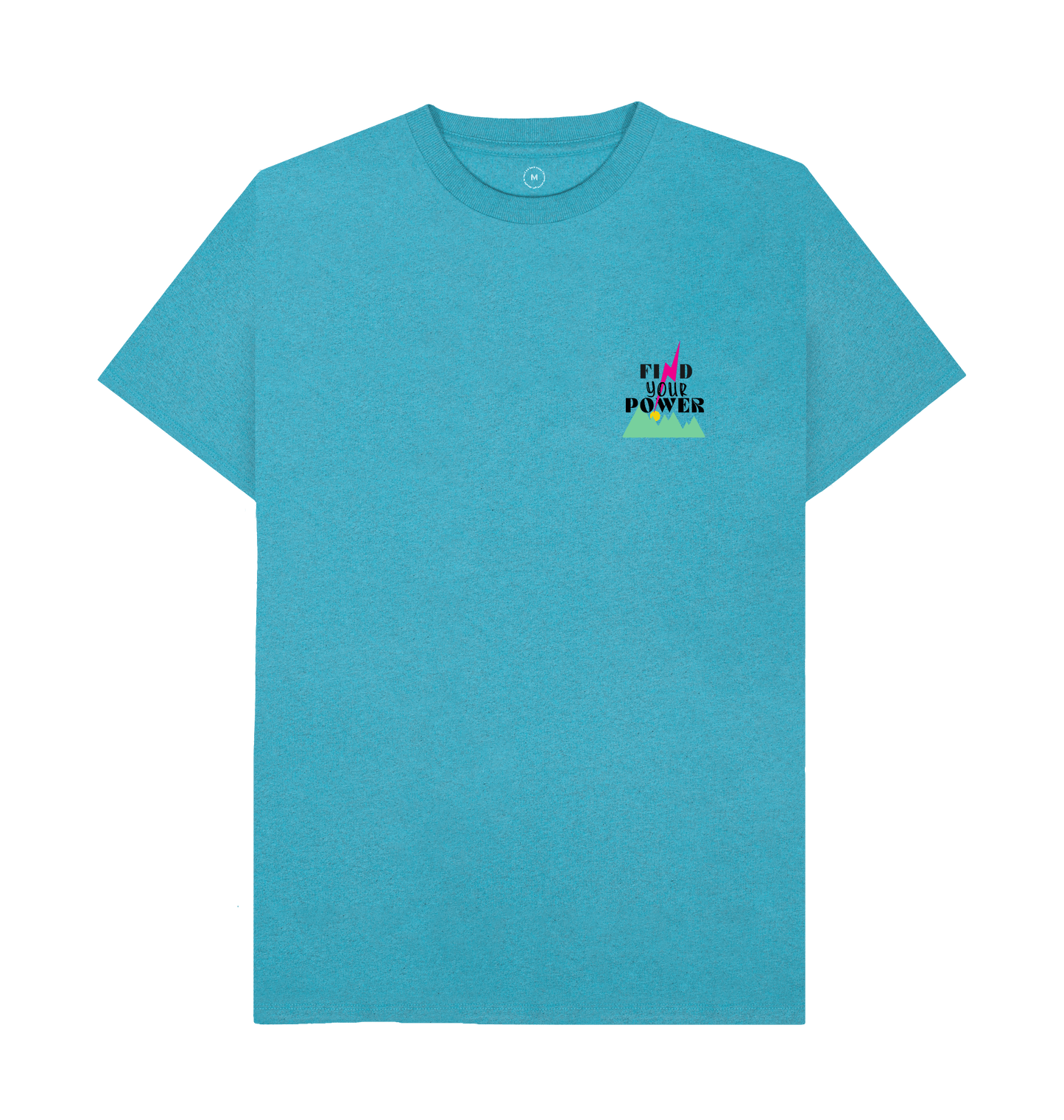 Ocean Blue Recycled Printed T-Shirt Front