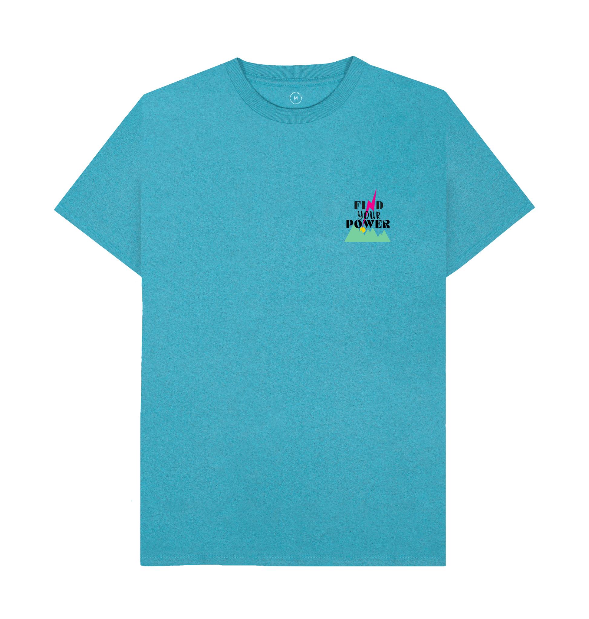Ocean Blue Recycled Printed T-Shirt Front
