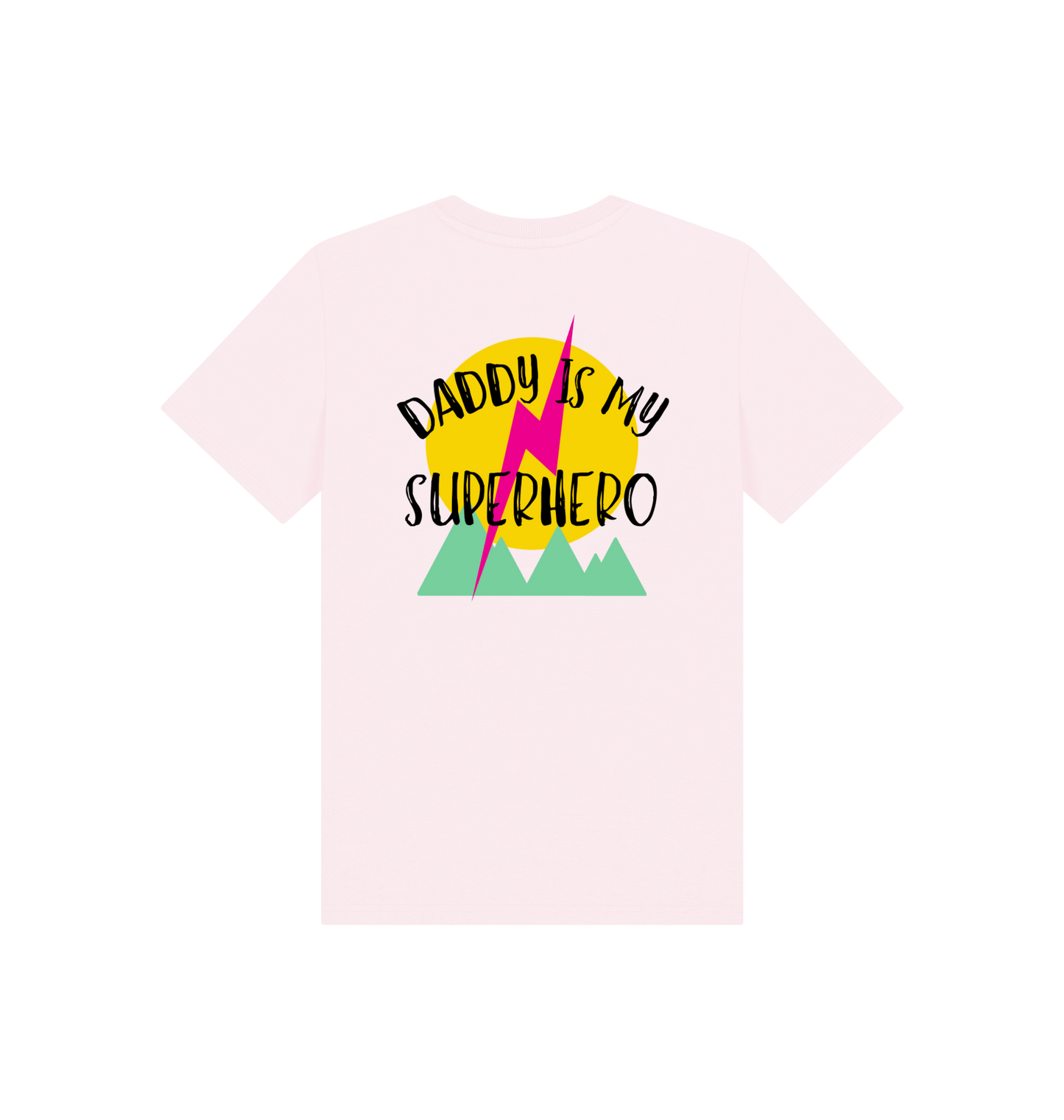 Pink Printed Kids T-Shirt Back