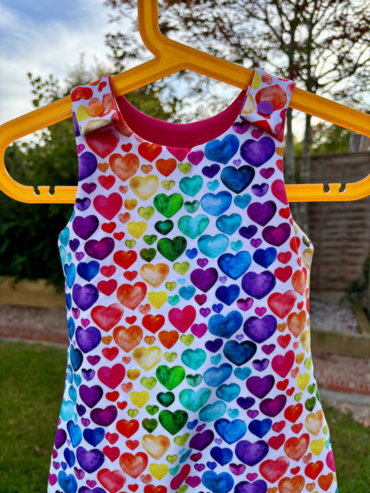 Heart dungarees: 0-3 months