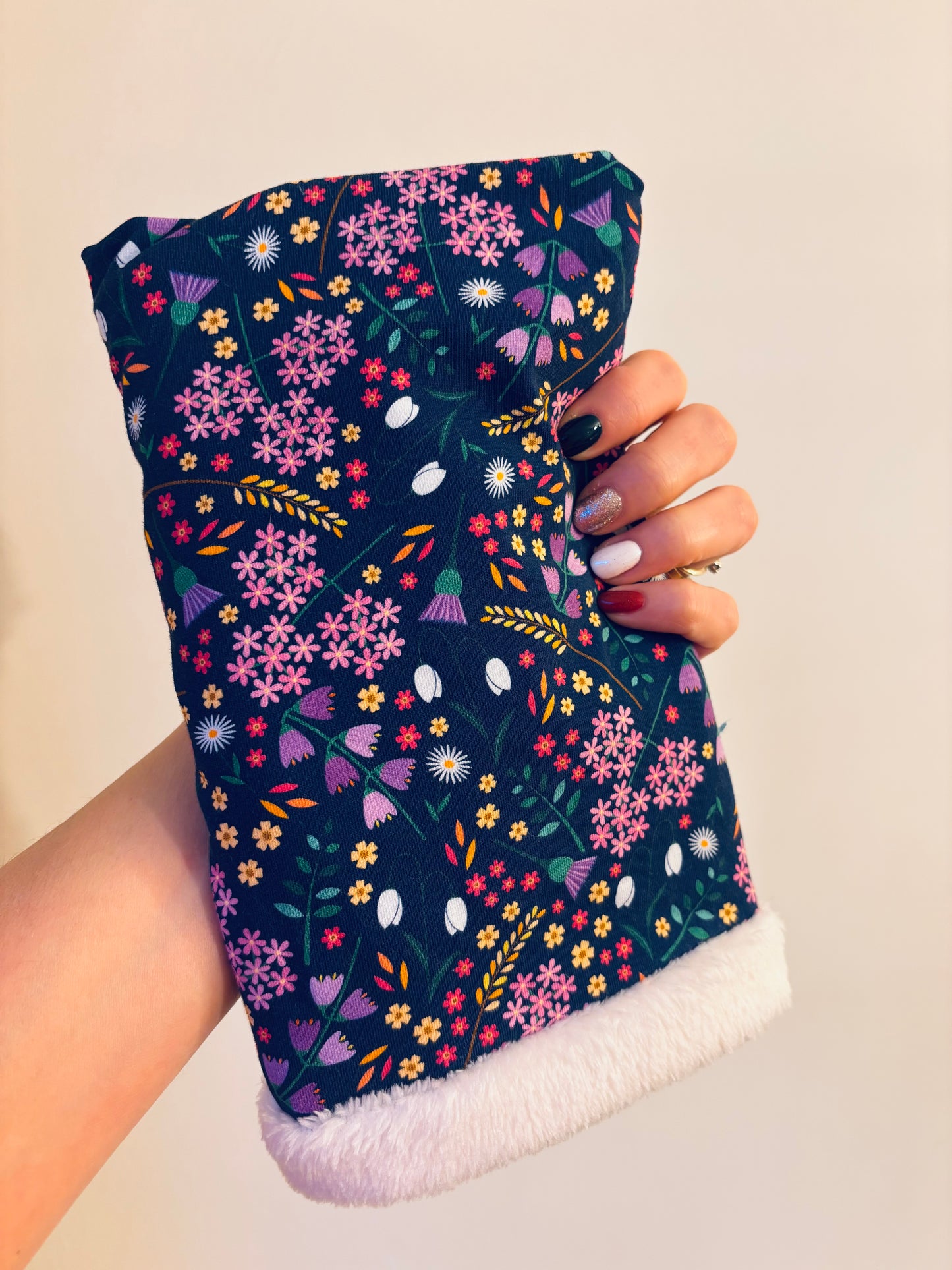 Snood: Navy floral: Child size