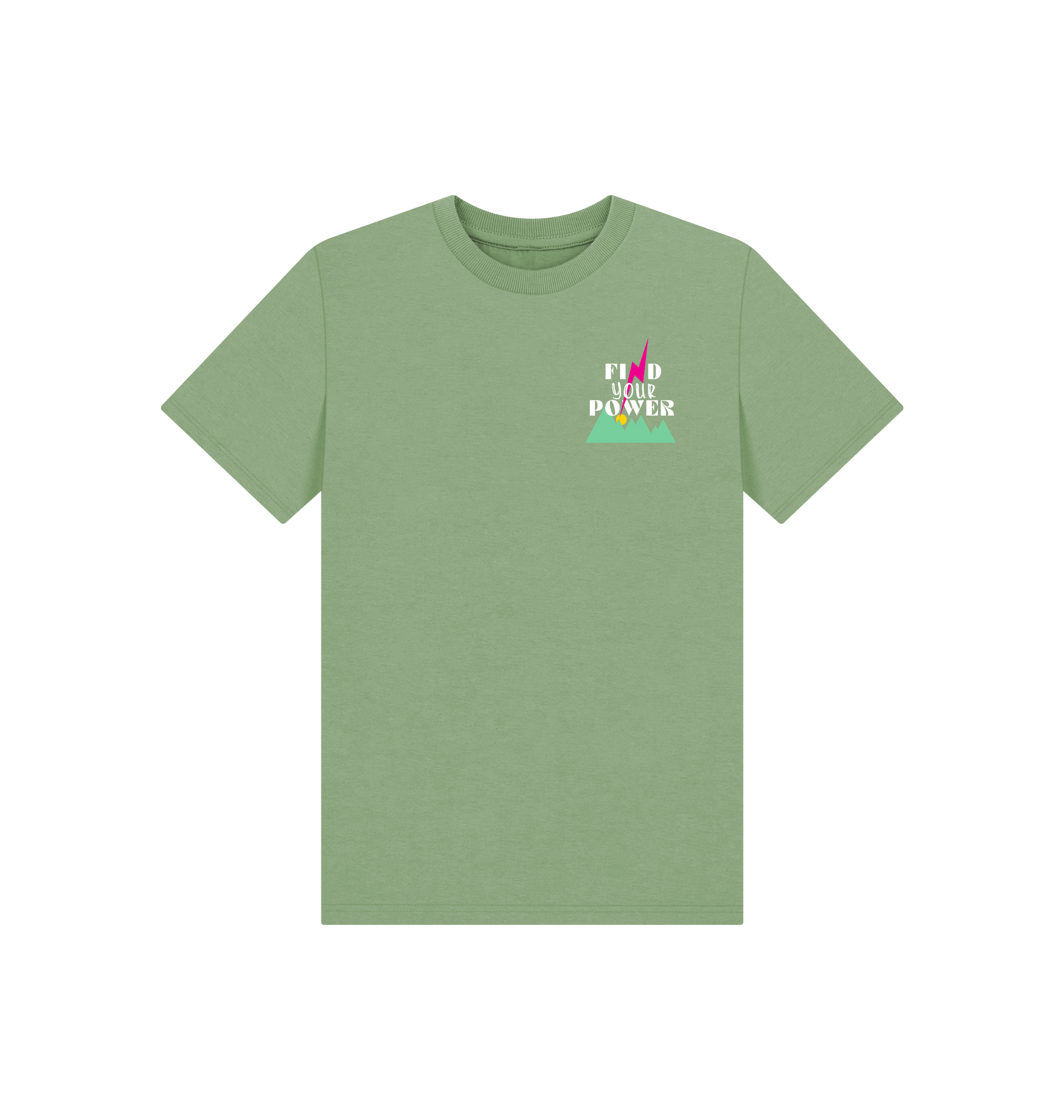 Sage Printed Kids T-Shirt Front
