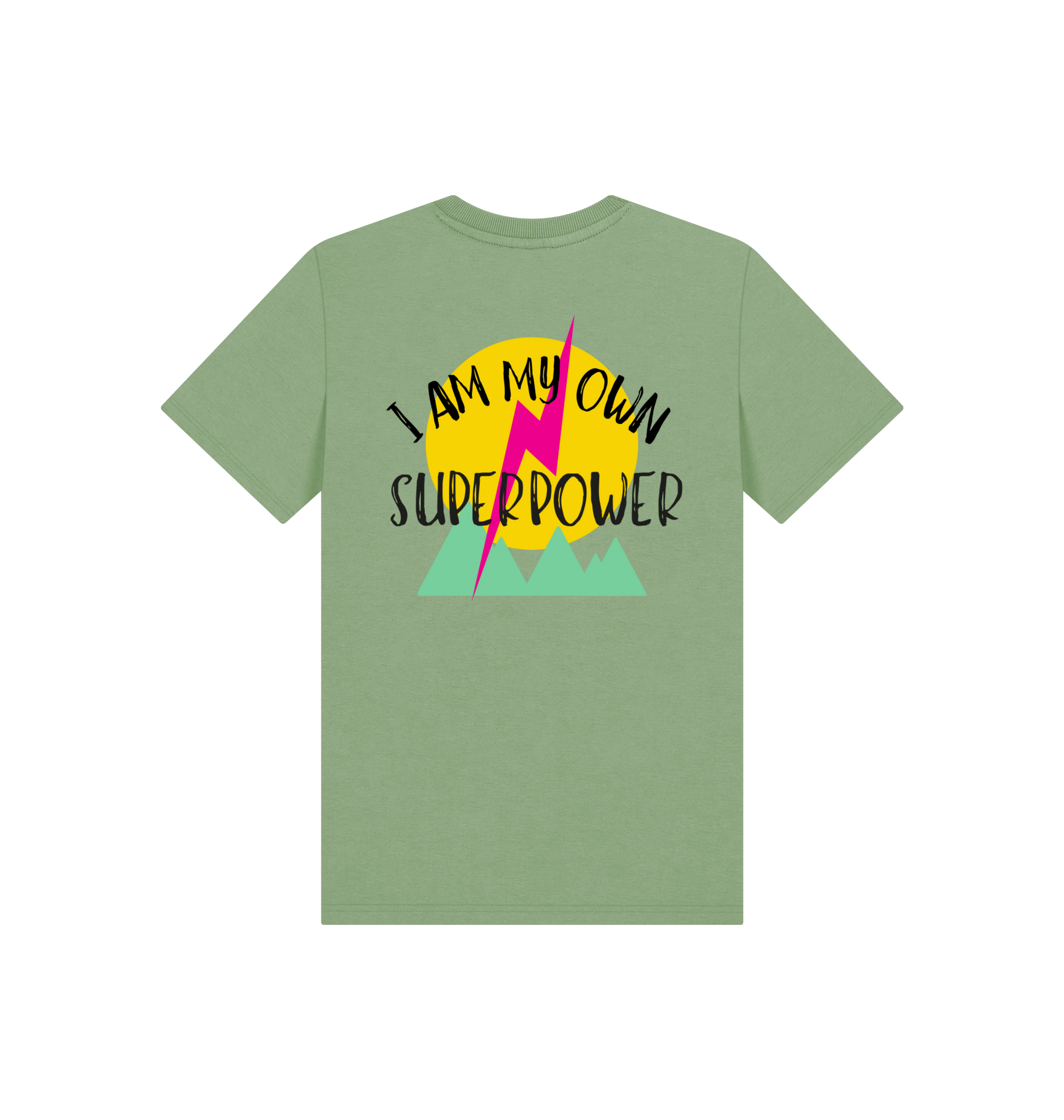 Sage Printed Kids T-Shirt Back