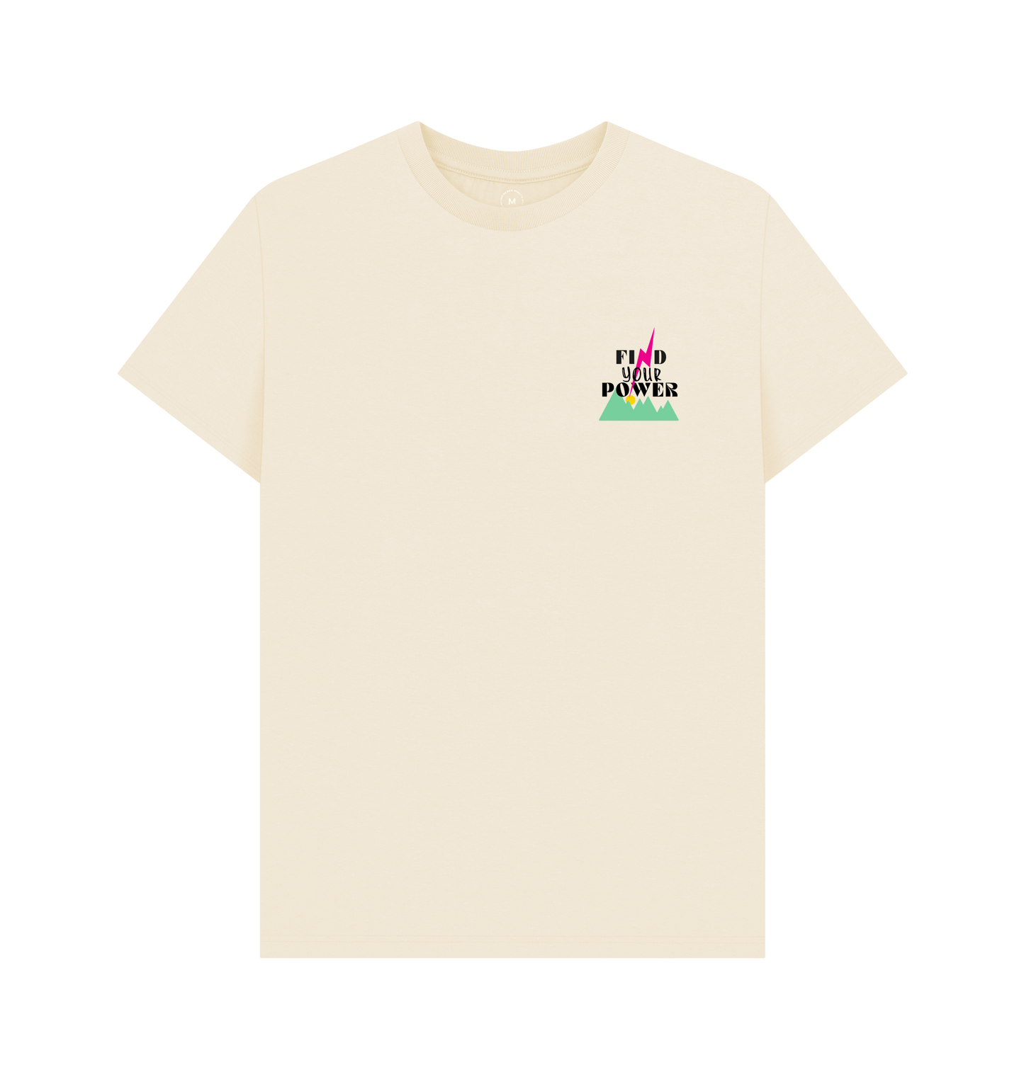 Natural Recycled Printed T-Shirt Front