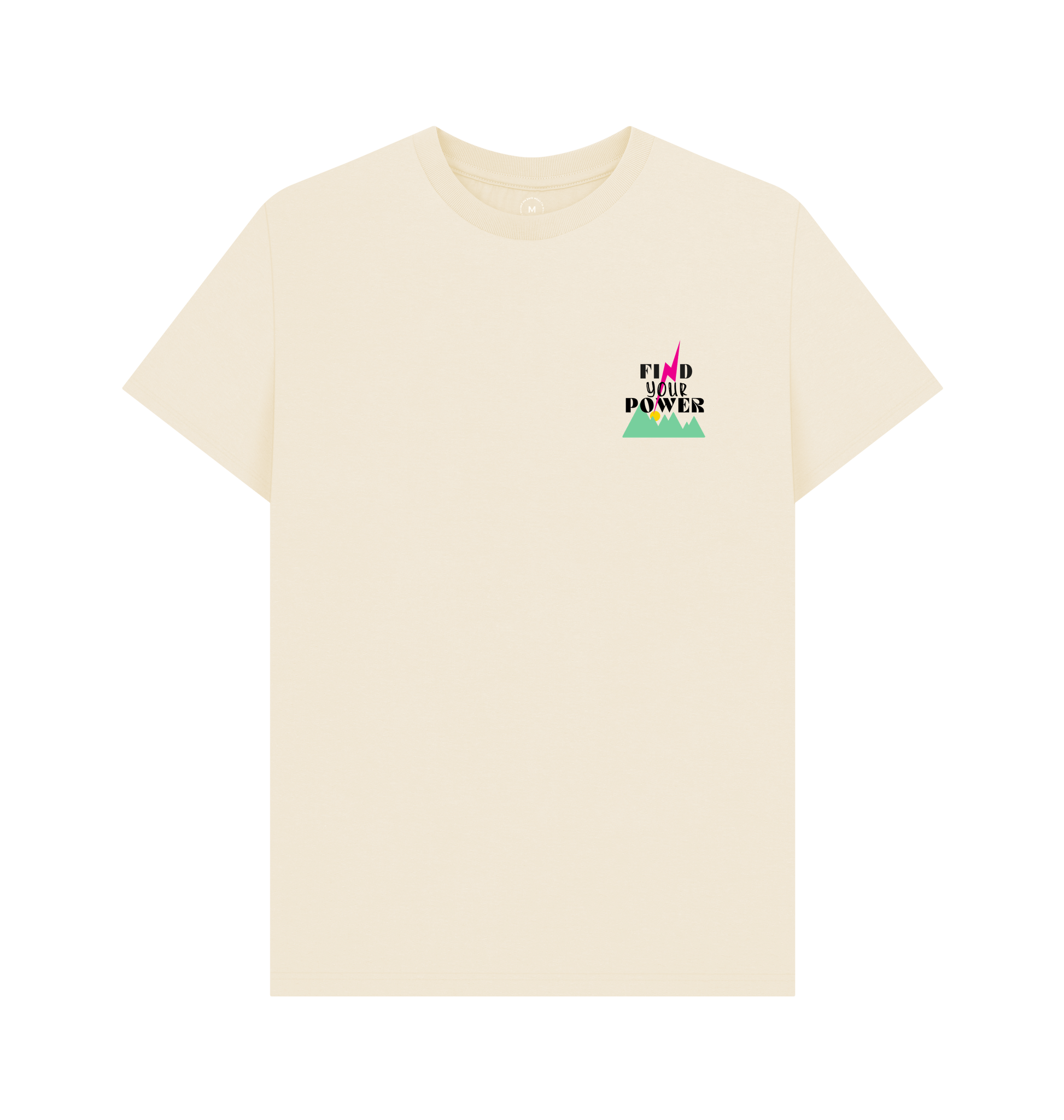 Natural Recycled Printed T-Shirt Front