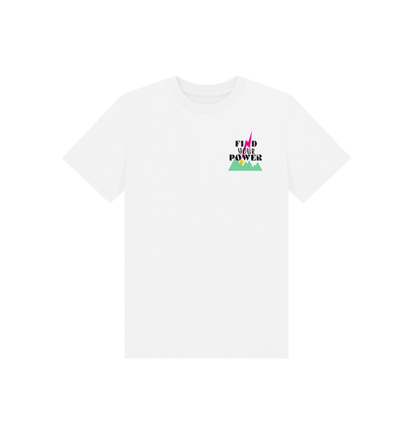 White Printed Kids T-Shirt Front