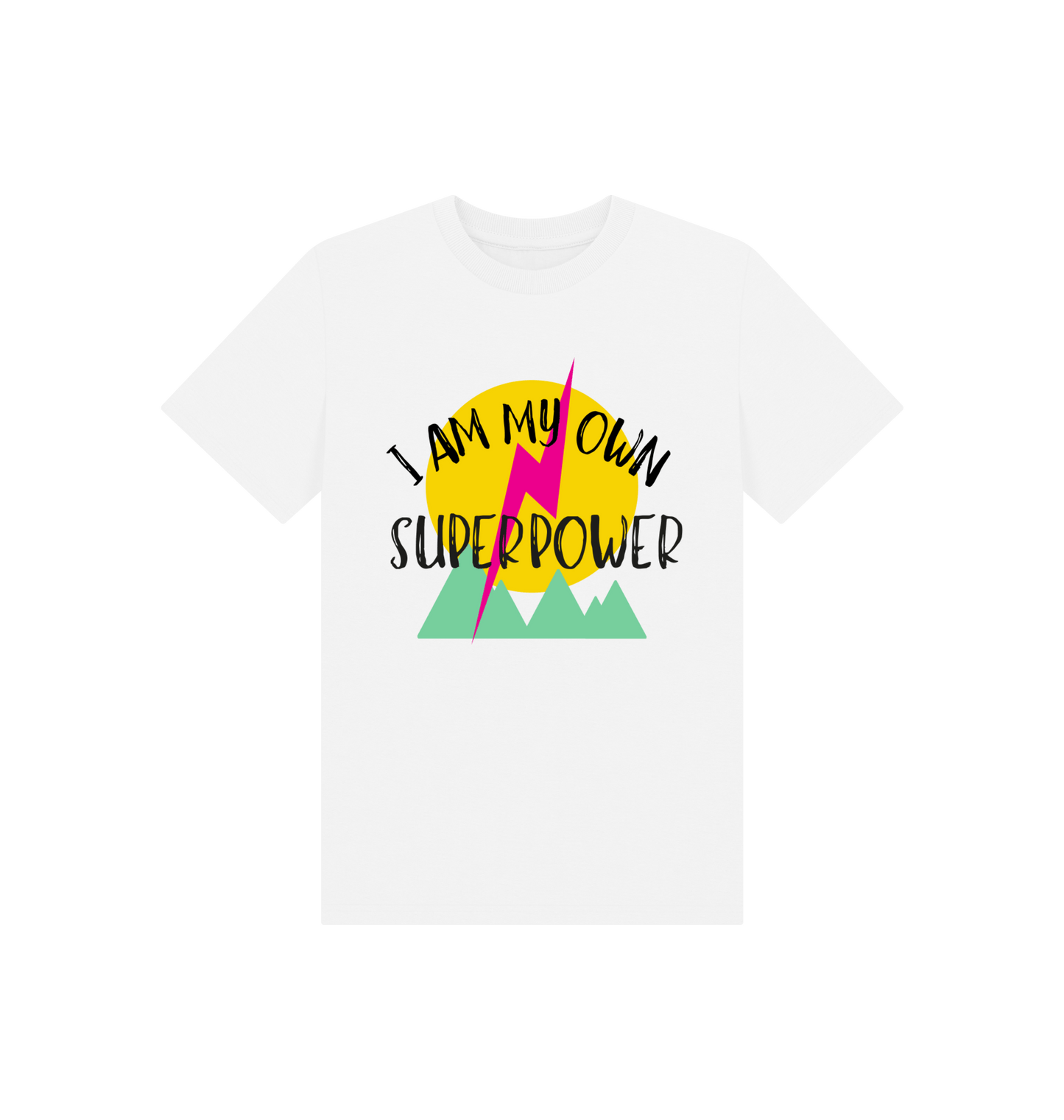 White Printed Kids T-Shirt Front