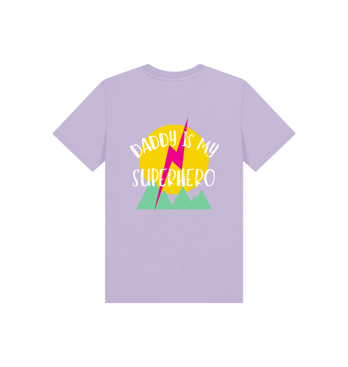 Soft Lilac Printed Kids T-Shirt Back