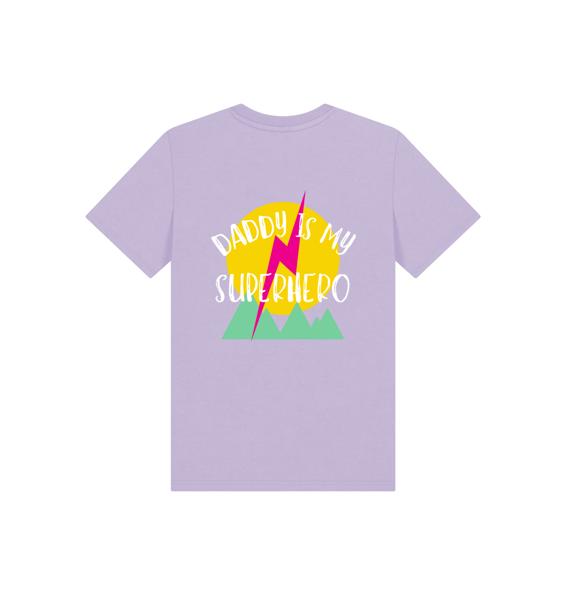 Soft Lilac Printed Kids T-Shirt Back