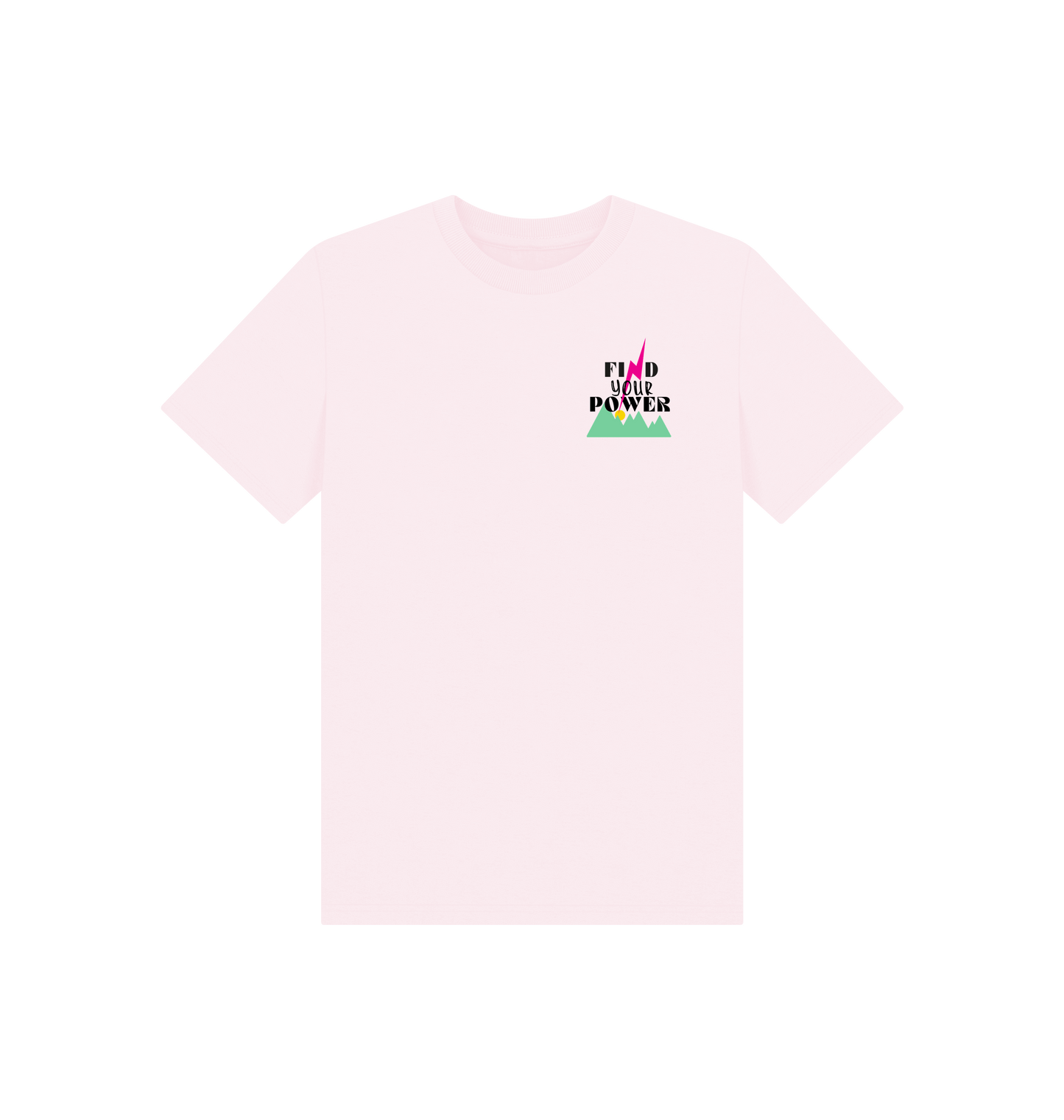 Pink Printed Kids T-Shirt Front