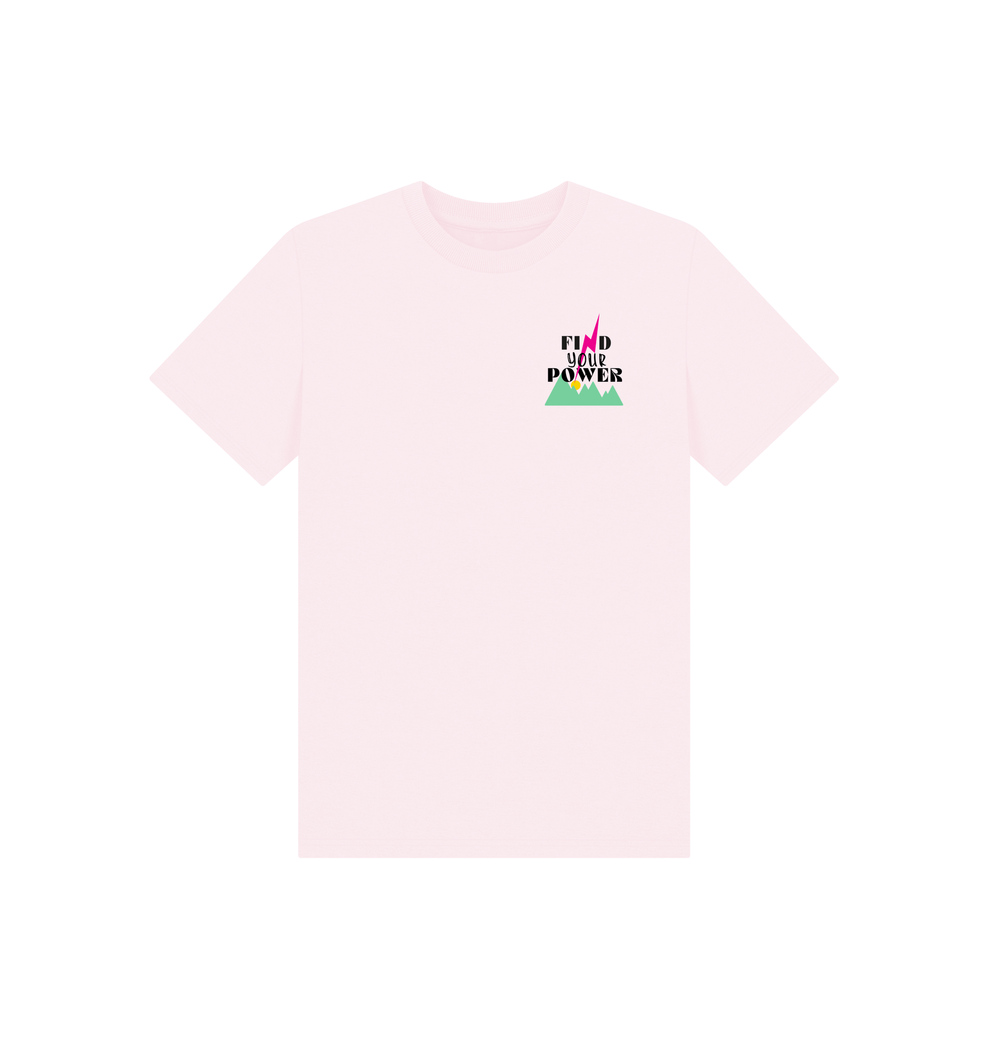 Pink Printed Kids T-Shirt Front