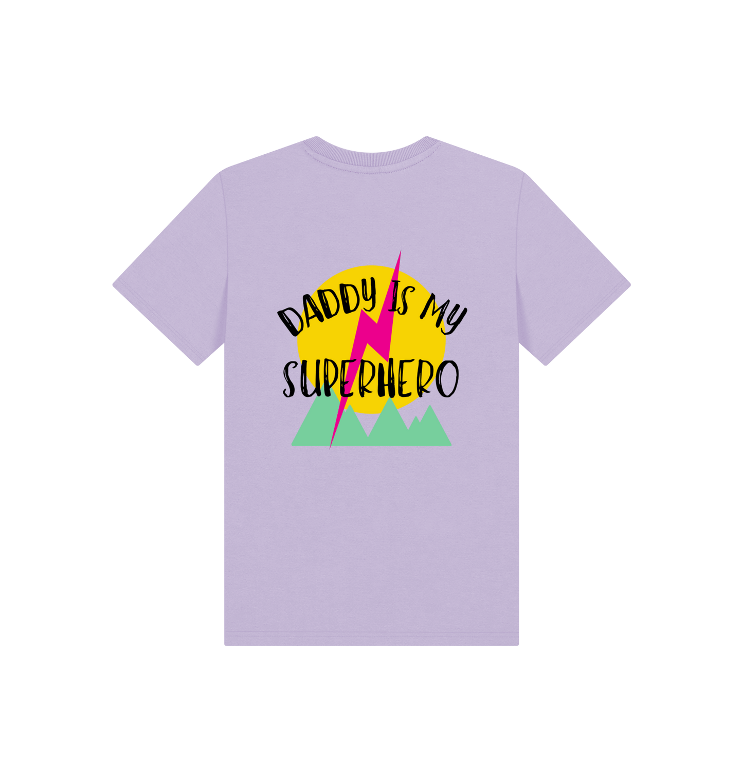 Soft Lilac Printed Kids T-Shirt Back