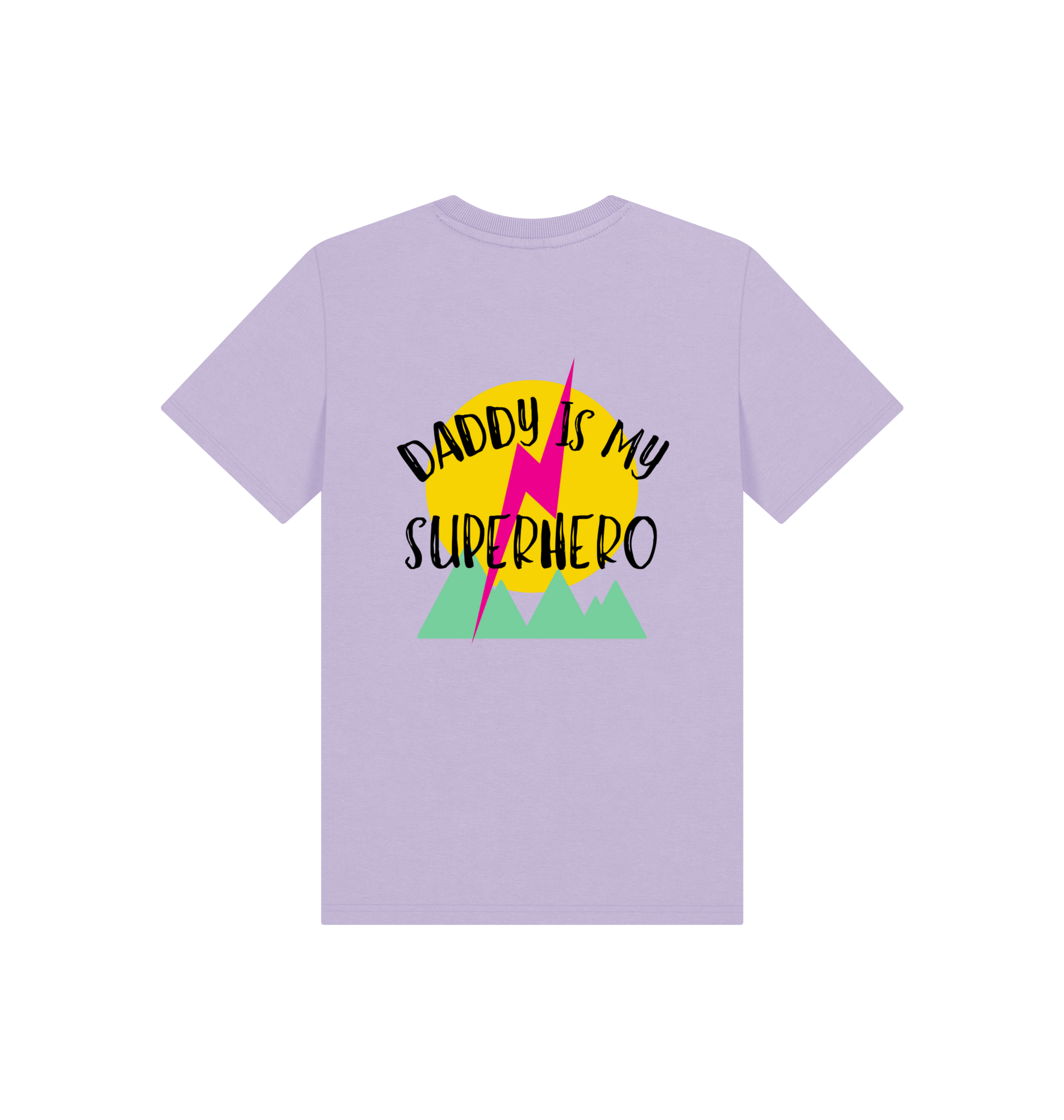 Soft Lilac Printed Kids T-Shirt Back