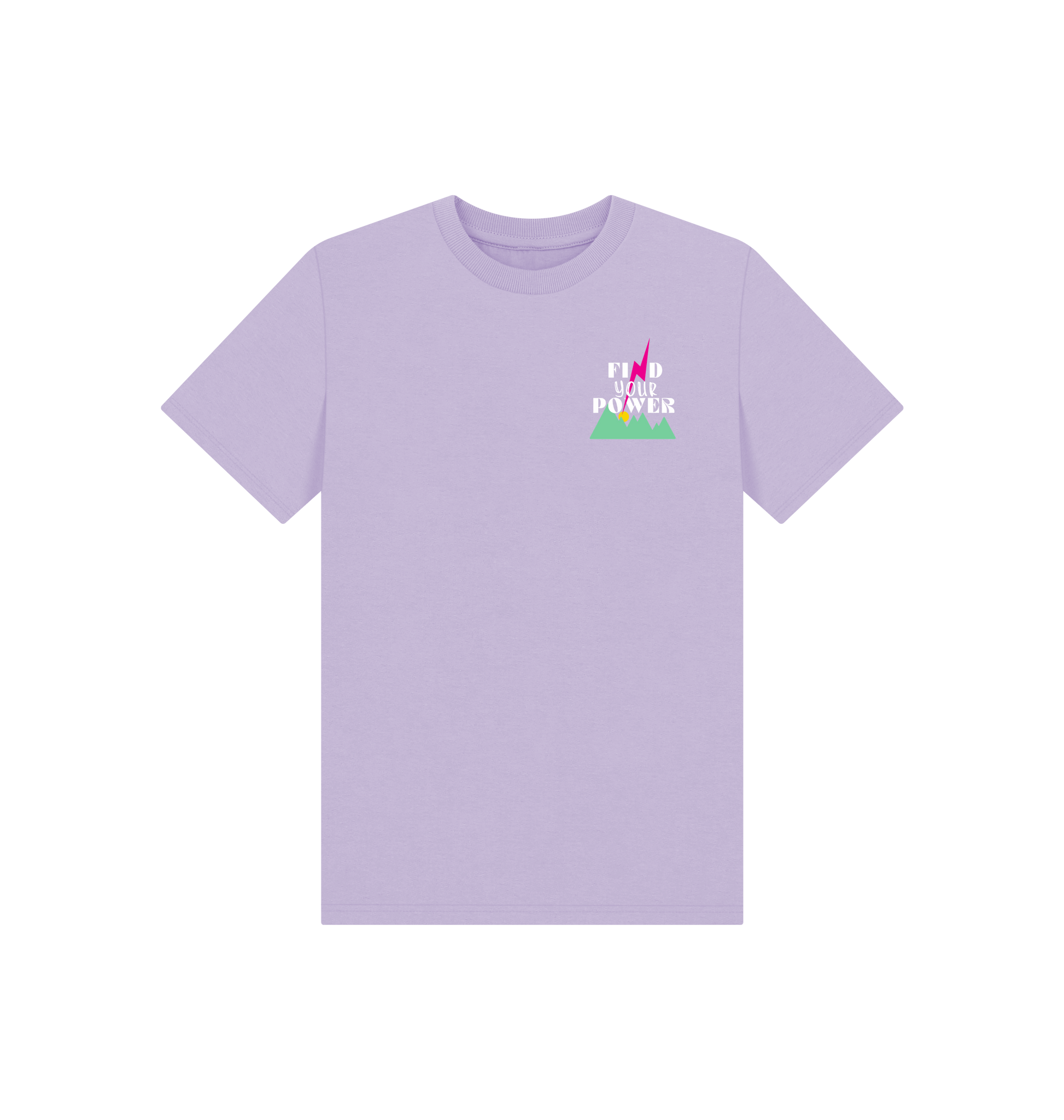 Soft Lilac Printed Kids T-Shirt Front