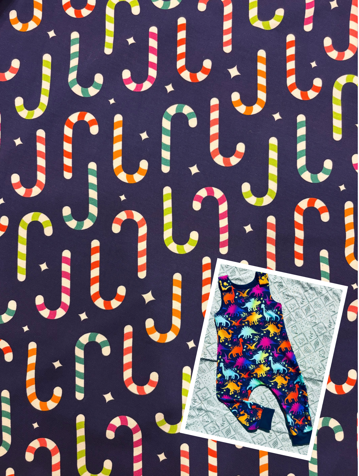 Dungarees: Candy Canes