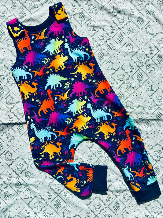Dungarees: Bright dinosaurs